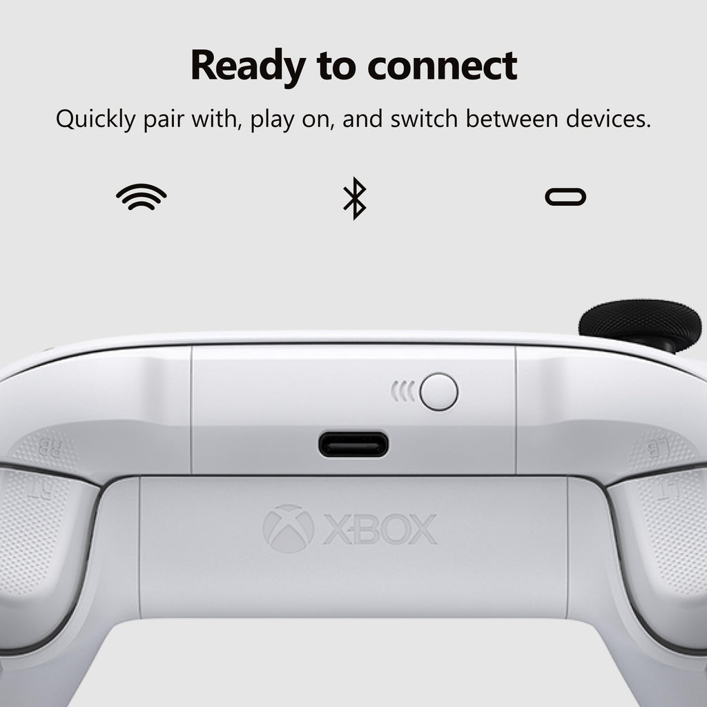XBOX Wireless Gaming Controller | Robot White | Console, PC, & Android | Textured Grip | Wireless, Bluetooth, USB-C Connectivity