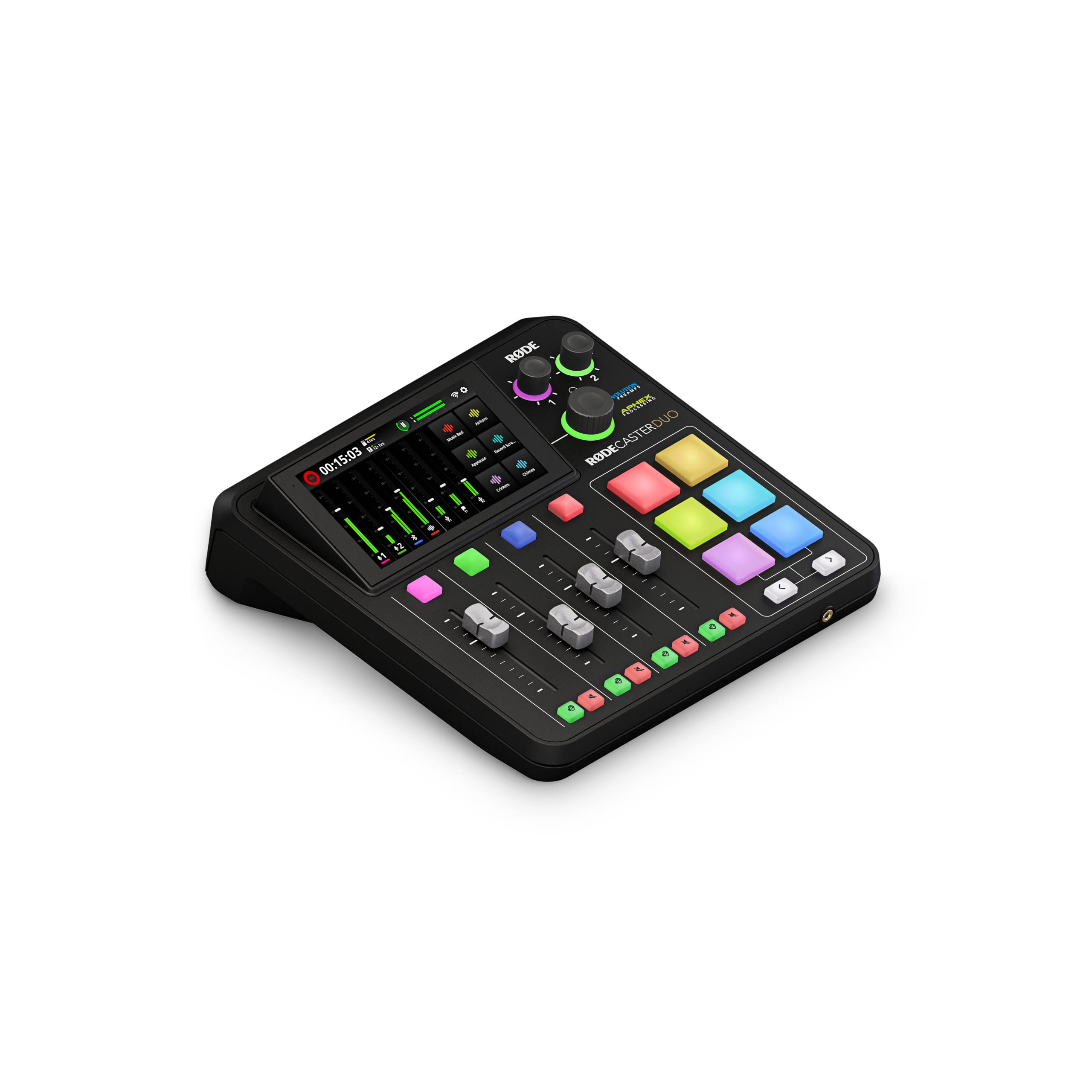 RØDE RØDECaster Duo Compact All-in-One Audio Production Solution for Podcasting, Streaming, Music Production and Content Creation (Black)