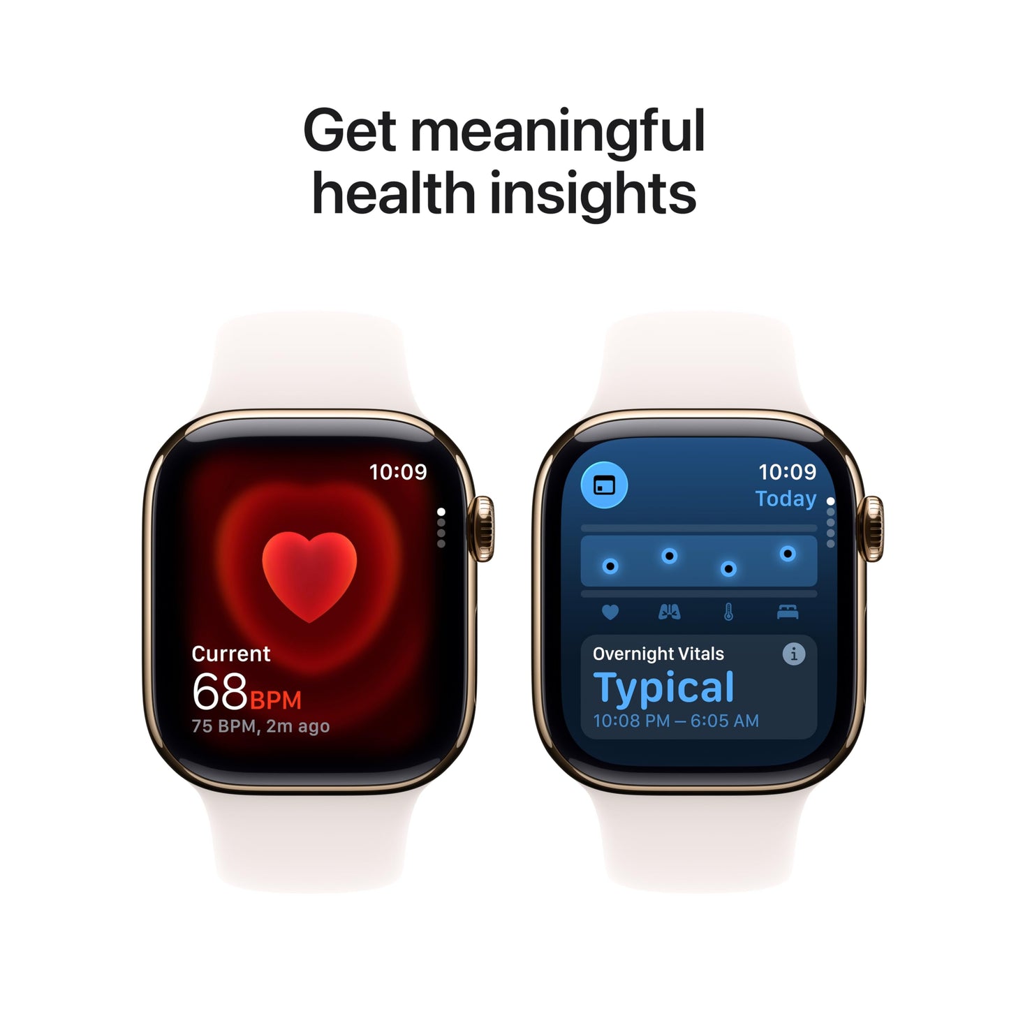Apple Watch Series 11 [GPS + Cellular 42mm] Smartwatch with Gold Titanium Case with Light Blush Sport Band - S/M. Sleep Score, Fitness Tracker, Health Monitoring, Always-On Display, Water Resistant