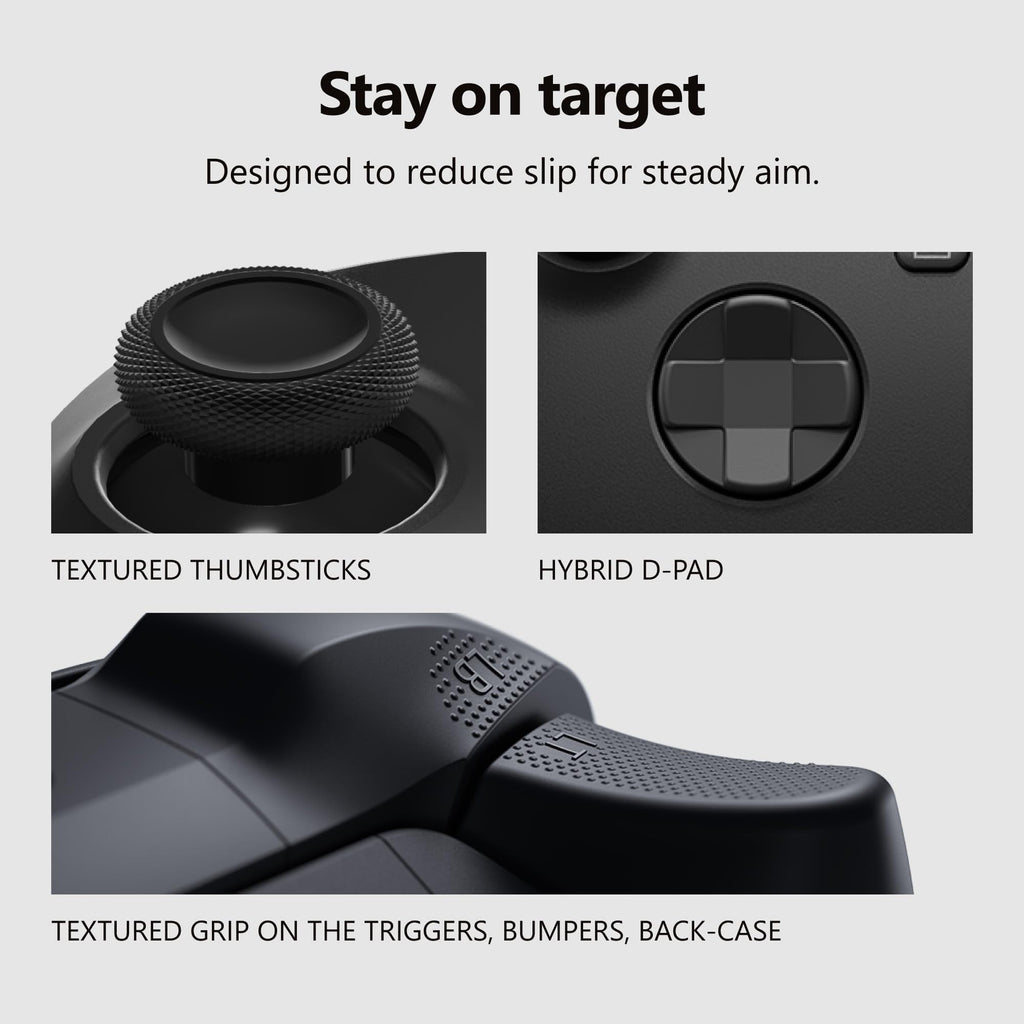 XBOX Wireless Gaming Controller | Carbon Black | Console, PC, & Android | Textured Grip | Wireless, Bluetooth, USB-C Connectivity