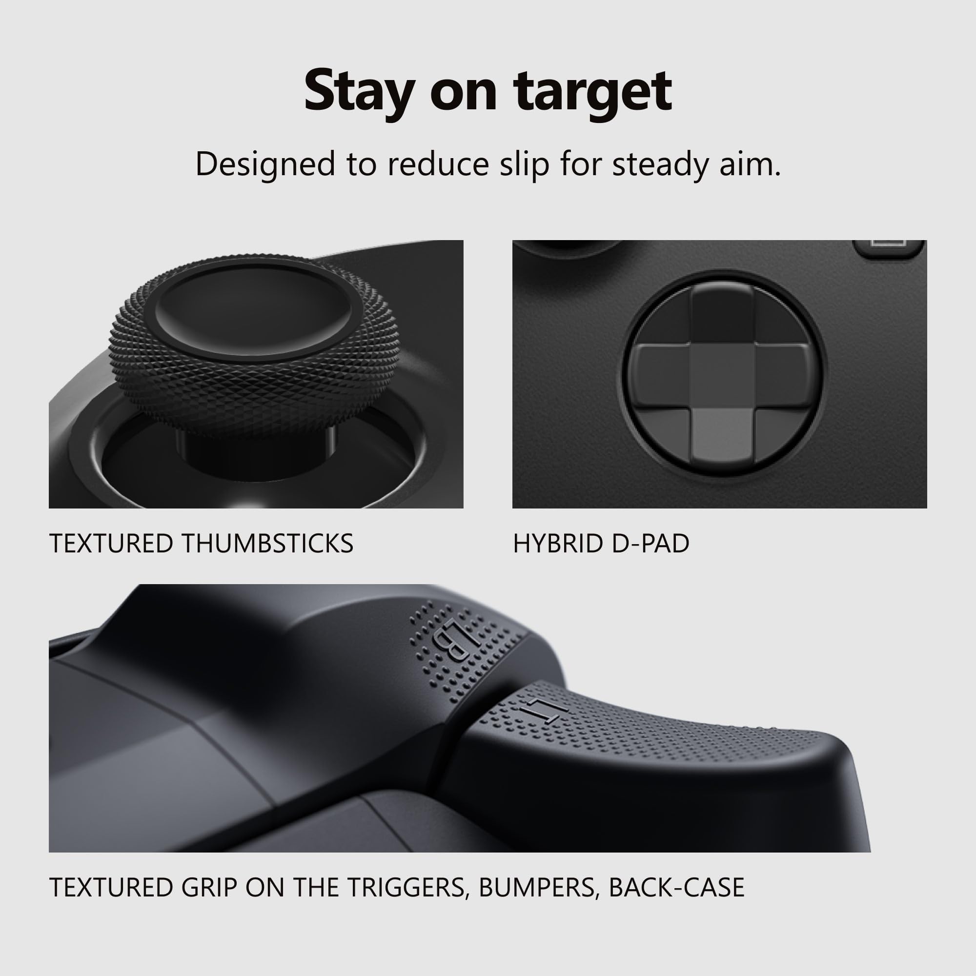 XBOX Wireless Gaming Controller | Carbon Black | Console, PC, & Android | Textured Grip | Wireless, Bluetooth, USB-C Connectivity