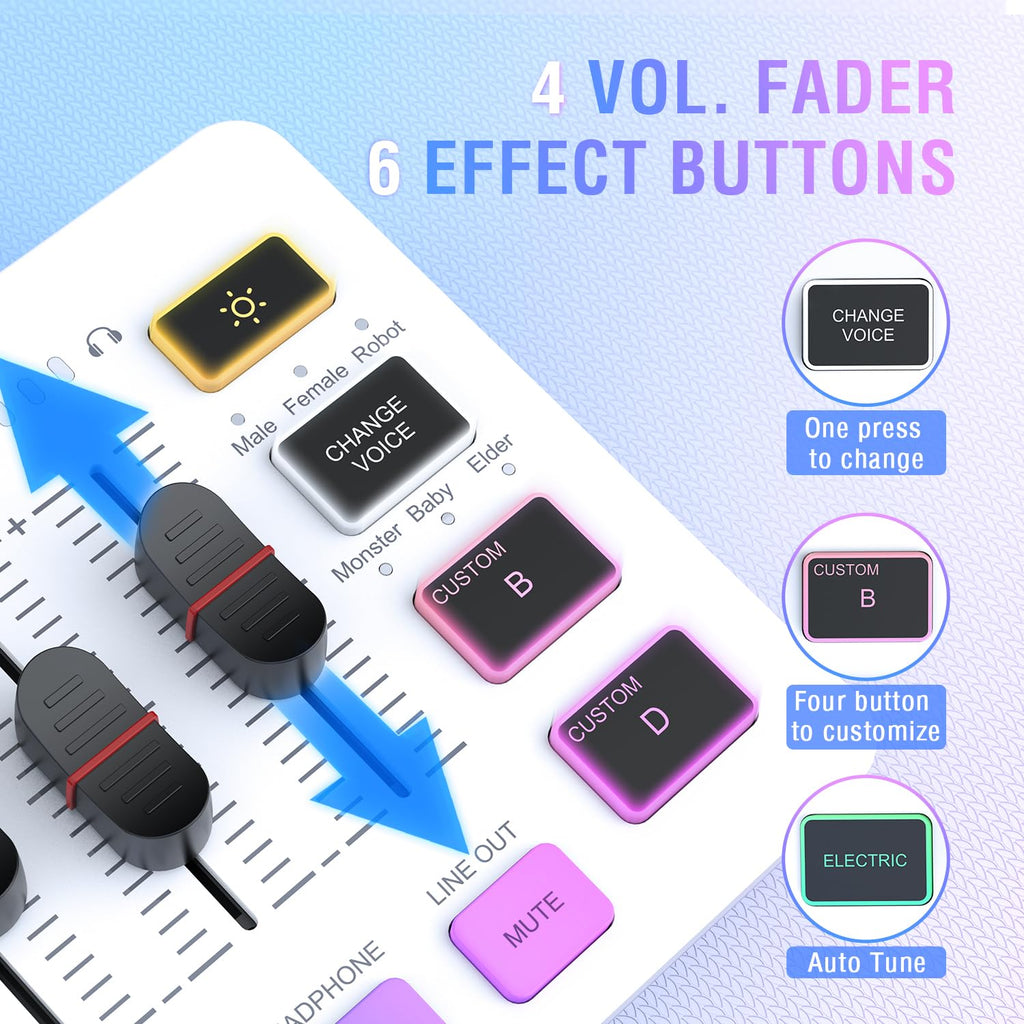 FIFINE KS5W, XLR/USB dynamic microphone with audio mixer for streaming, podcasting and gaming.