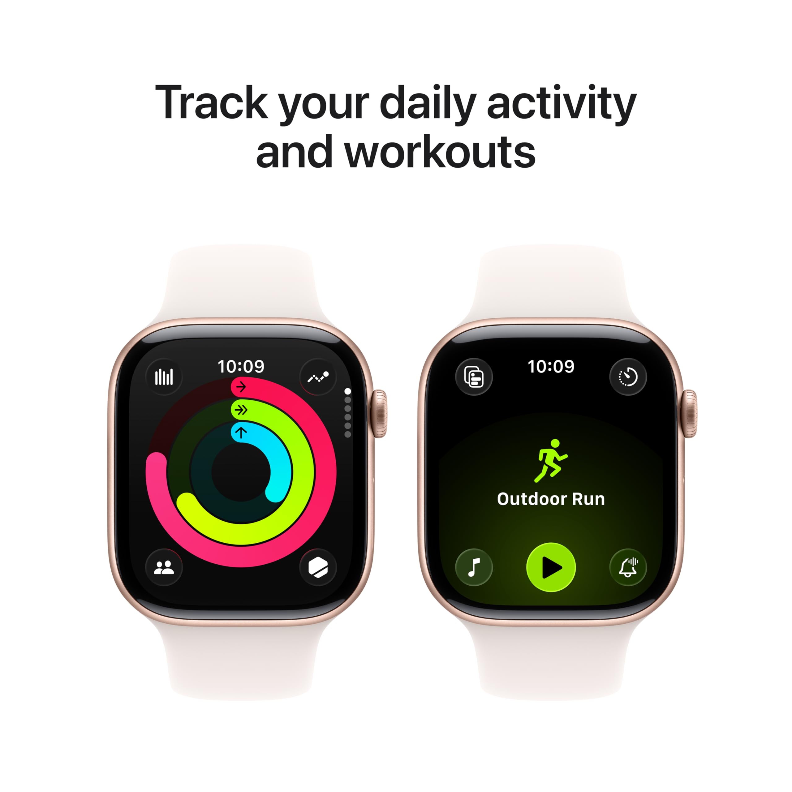 Apple Watch Series 11 [GPS + Cellular 46mm] Smartwatch with Rose Gold Aluminum Case w Light Blush Sport Band - M/L. Sleep Score, Fitness Tracker, Health Monitoring, Always-On Display, Water Resistant