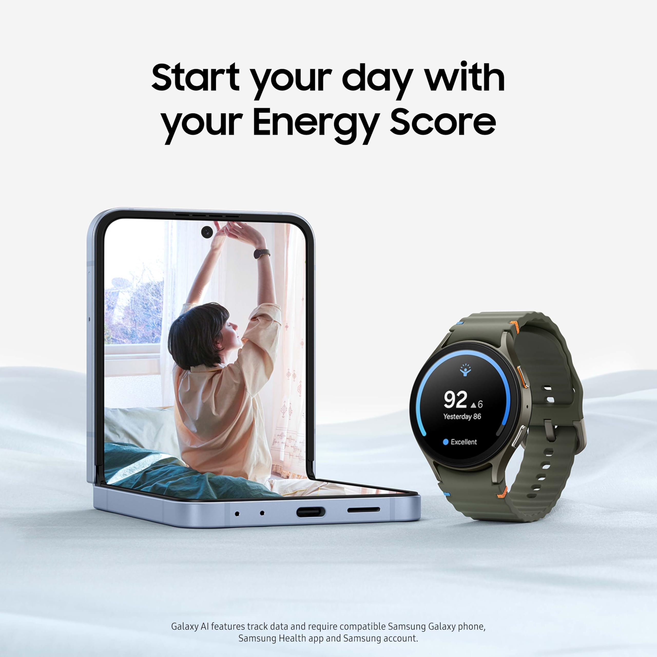 Samsung Galaxy Watch 7 44mm Bluetooth AI Smartwatch w/Energy Score, Wellness Tips, Heart Rate Tracking, Sleep Monitor, Fitness Tracker, 2024, Green [US Version, 1Yr Manufacturer Warranty]
