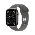Apple Watch Series 11 [GPS + Cellular 46mm] Smartwatch with Natural Titanium Case with Stone Gray Sport Band - M/L. Sleep Score, Fitness Tracker, Health Monitoring, Always-On Display, Water Resistant