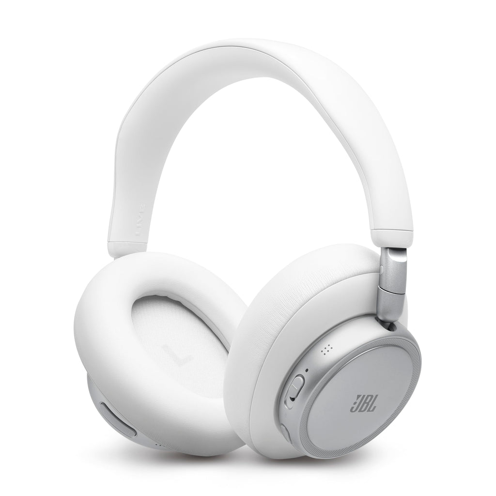 JBL Live 780NC - Wireless Over-Ear True Adaptive Noise Cancelling Headphones, JBL Signature Sound with Hi-Res Audio, 2-mic Perfect Calls 2.0 with AI-Trained Algorithm, & Personi-Fi 3.0 (White)