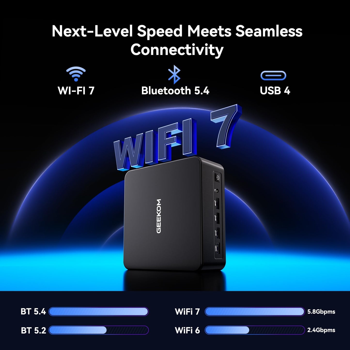 GEEKOM IT13 MAX AI Mini PC, Intel Ultra 9 185H (65W) Idea Coding/Multitasking, 1TB SSD(Up to 4TB) 16GB DDR5(Up to 96GB), Windows 11 Pro, Arc GPU,Video Editing, Dual 2.5GbE LAN, WiFi 7,8K Quad Display