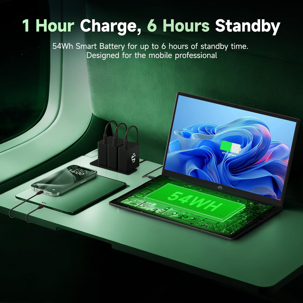 Nimo Laptop Computer, AMD Ryzen 7 7735HS (8C/16T, Beats i7-12700H), 32GB DDR5 RAM 1TB NVMe SSD, 15.6" FHD IPS, Backlit Keyboard Fingerprint Win 11, Business Laptop for College Students & Gaming