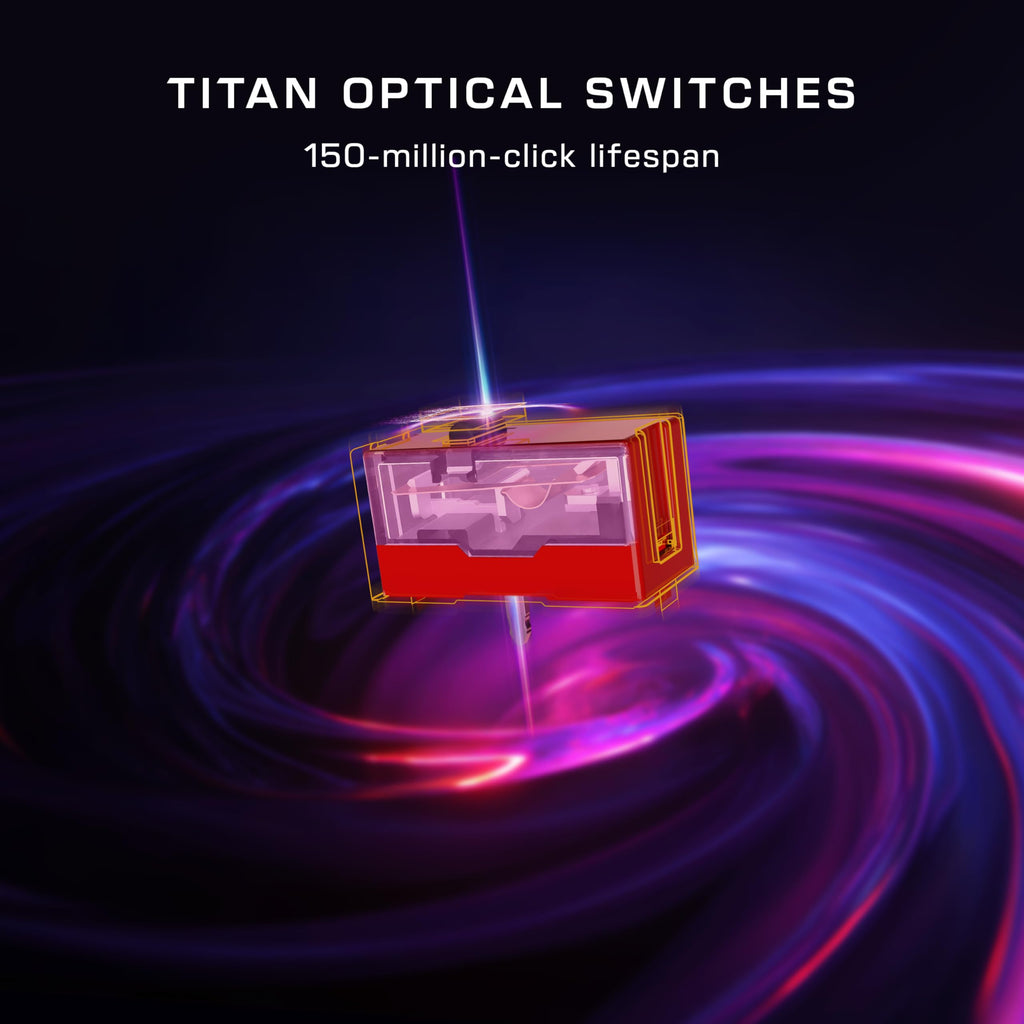 Turtle Beach Command Series MC7 Wireless Gaming Mouse, Built‑In Touchscreen Command Display, True 8K Polling, Owl‑Eye 30K DPI Optical Sensor, Tri‑Mode Connectivity, Titan Optical Switches, Charge Dock