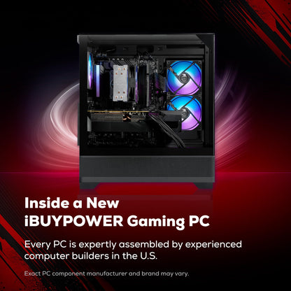 iBUYPOWER Element SE Gaming PC Desktop Computer AMD Ryzen 5 5500 CPU, AMD Radeon RX 6500XT 4GB, 16GB DDR4 Non-RGB 3200MHz RAM, 512GB NVMe SSD, Windows 11 Home, Gamer Keyboard and Mouse - ESA5R65XT04