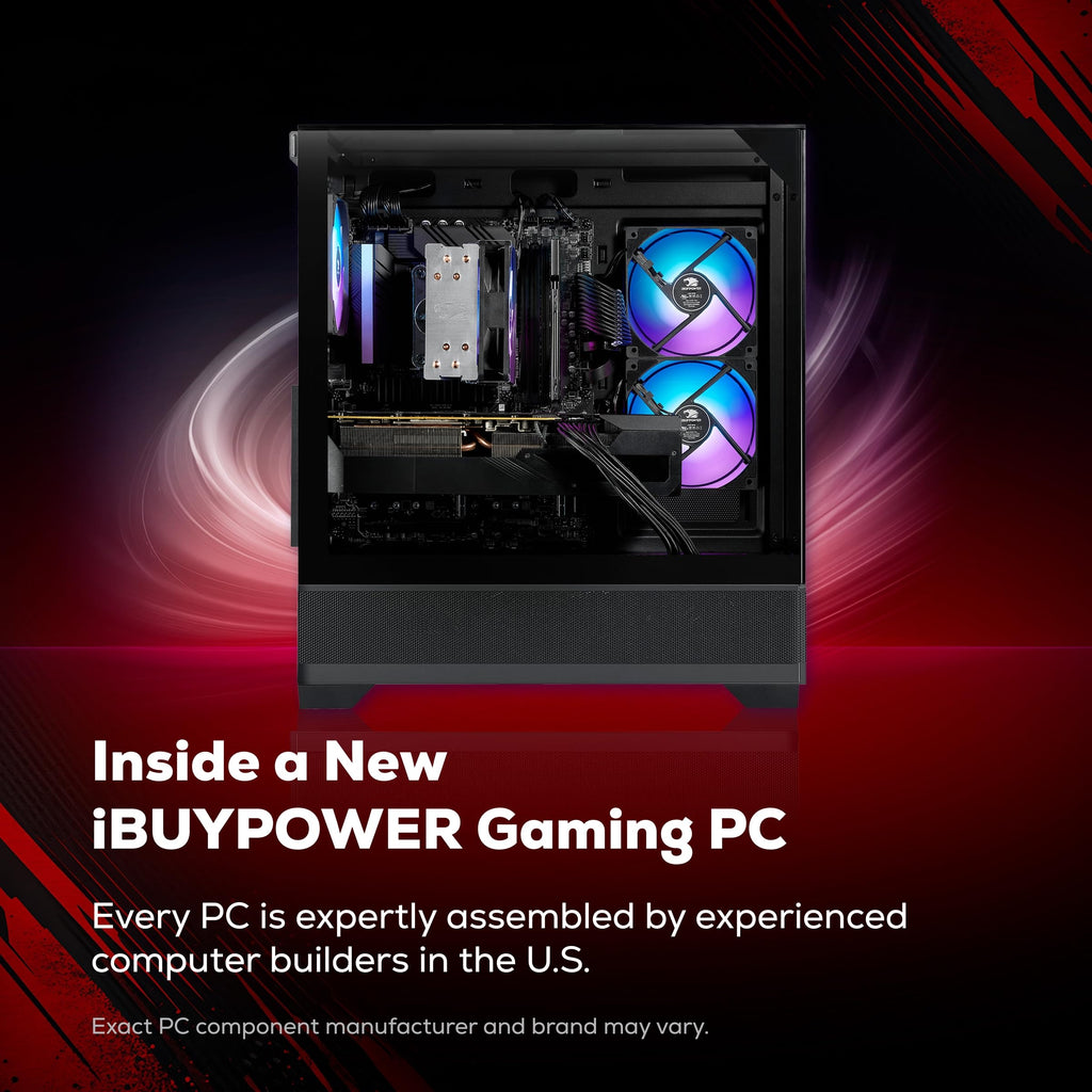 iBUYPOWER Element SE Gaming PC Desktop Computer AMD Ryzen 5 8400F CPU, NVIDIA GeForce RTX 3050 6GB GPU, 16GB DDR5 RGB 5200MHz RAM, 1TB NVMe SSD, Windows 11 Home, Gamer Keyboard and Mouse - ESA5N3501