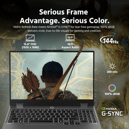 Lenovo LOQ 15.6" FHD 144Hz Gaming Laptop, AMD Ryzen 5 7235HS, NVIDIA GeForce RTX 4050 6GB GDDR6, 64GB RAM, 3TB Storage(2TB SSD+1TB Docking Station), Backlit Keyboard, Wi-Fi 6, Win 11 Pro, Luna Gray