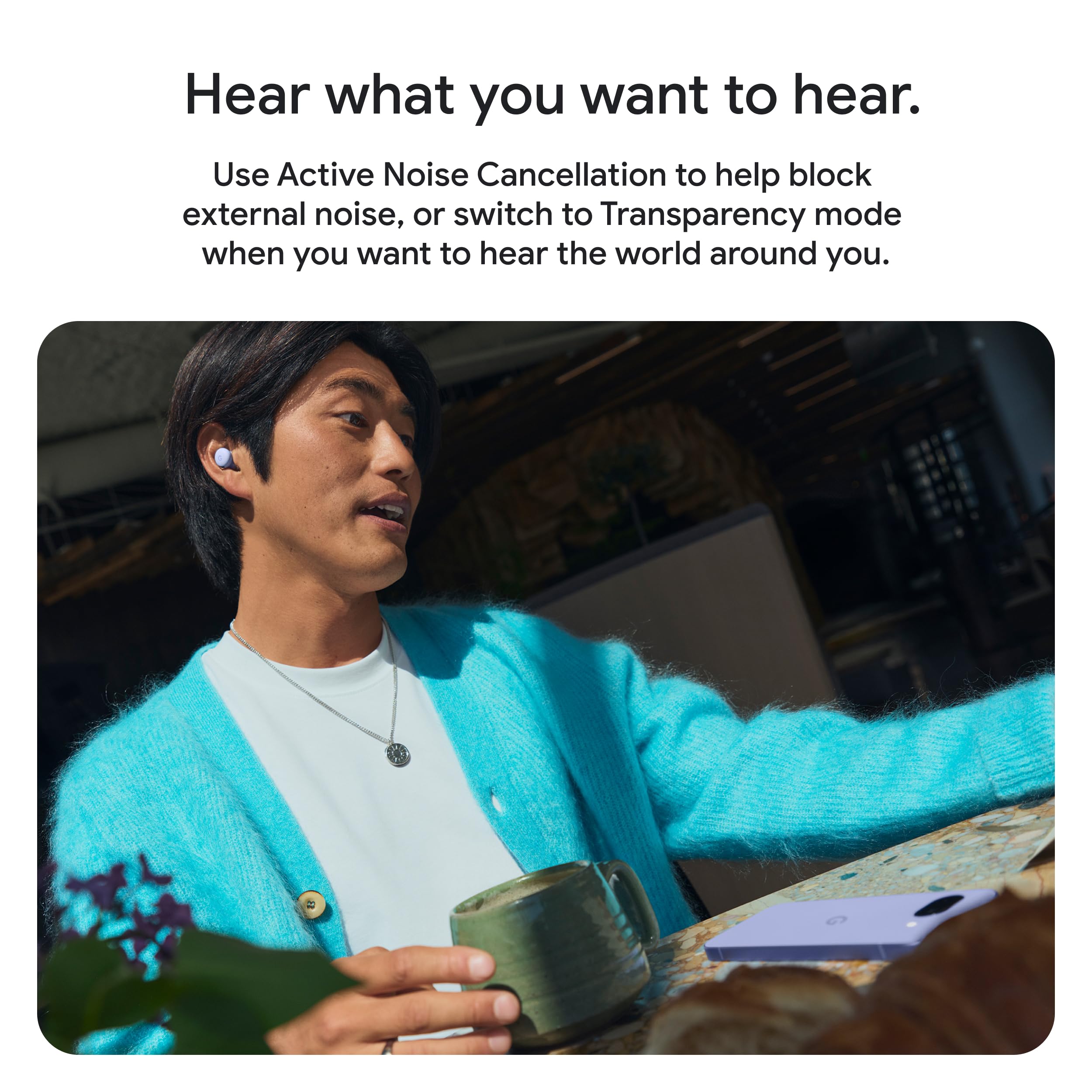 Google Pixel Buds 2a - Wireless Earbuds with Noise Cancellation - Hazel