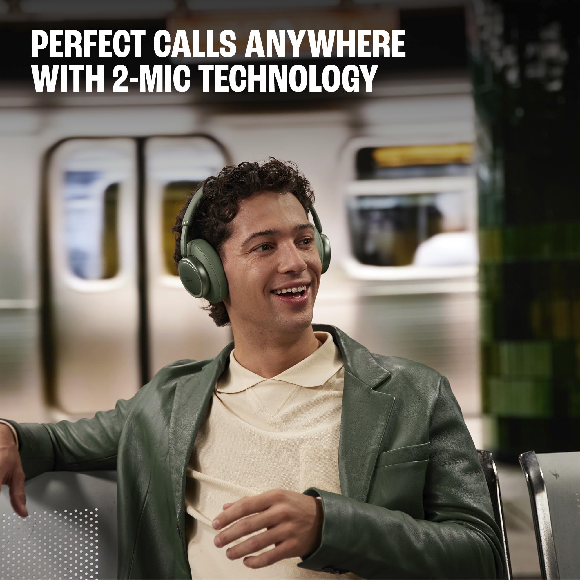 JBL Live 780NC - Wireless Over-Ear True Adaptive Noise Cancelling Headphones, JBL Signature Sound with Hi-Res Audio, 2-mic Perfect Calls 2.0 with AI-Trained Algorithm, & Personi-Fi 3.0 (White)