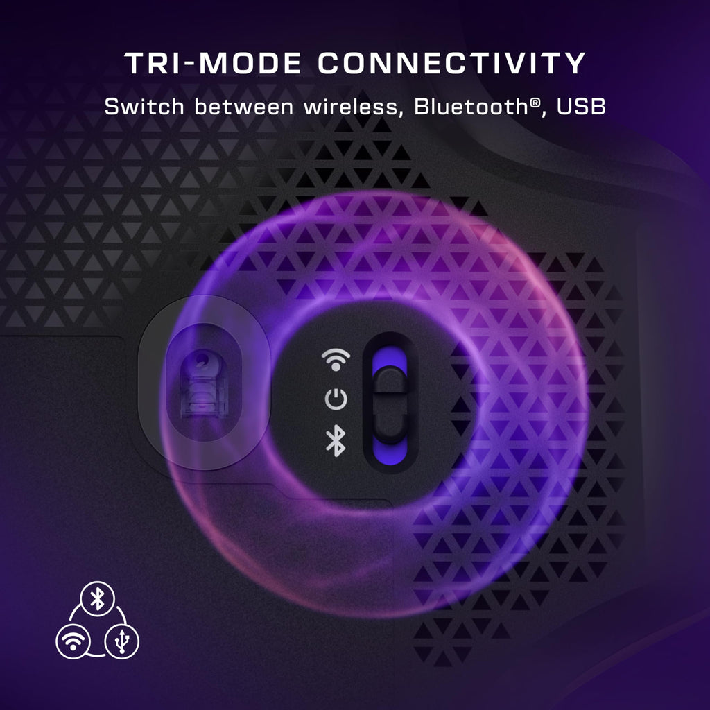 Turtle Beach Command Series MC7 Wireless Gaming Mouse, Built‑In Touchscreen Command Display, True 8K Polling, Owl‑Eye 30K DPI Optical Sensor, Tri‑Mode Connectivity, Titan Optical Switches, Charge Dock