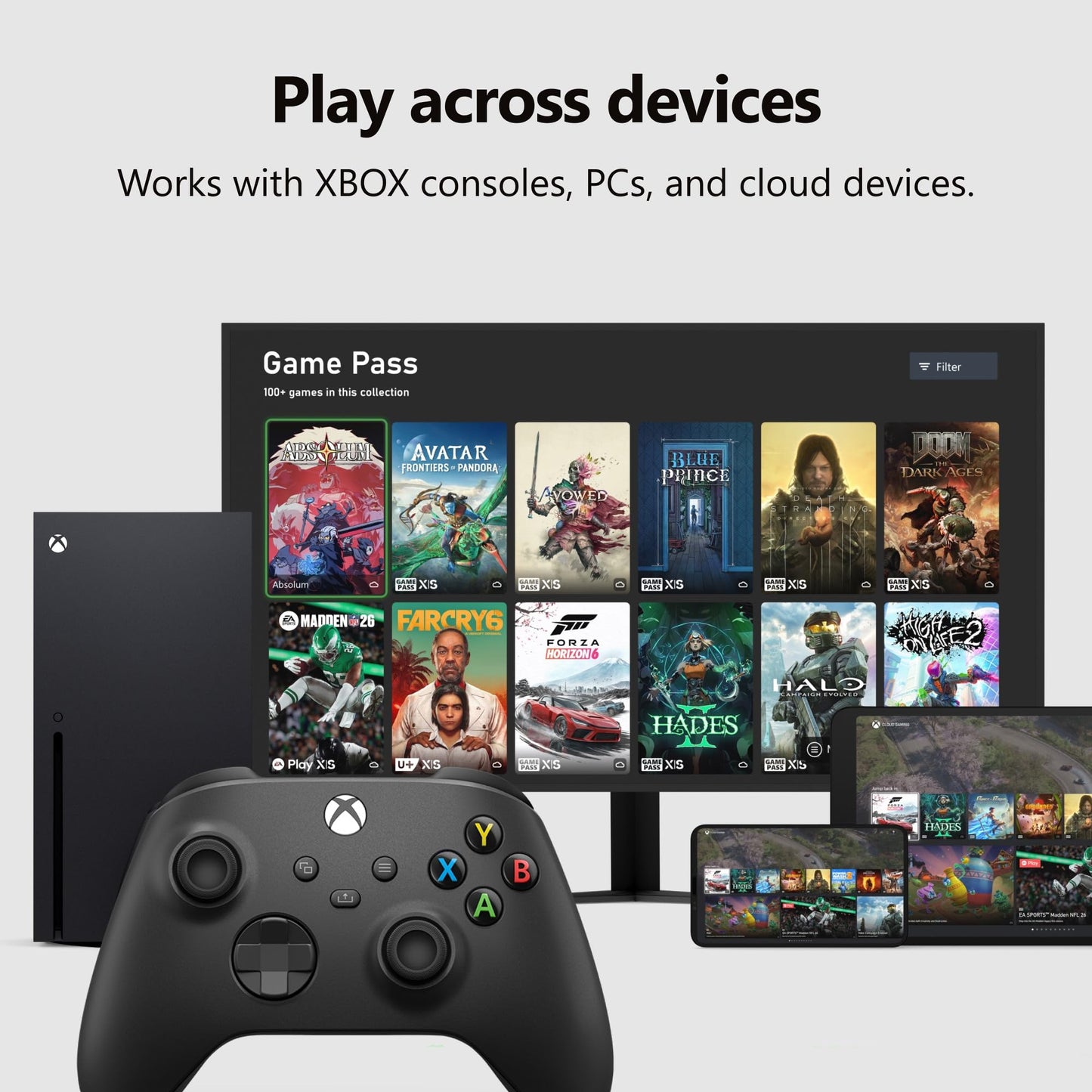 XBOX Wireless Gaming Controller | Carbon Black | Console, PC, & Android | Textured Grip | Wireless, Bluetooth, USB-C Connectivity