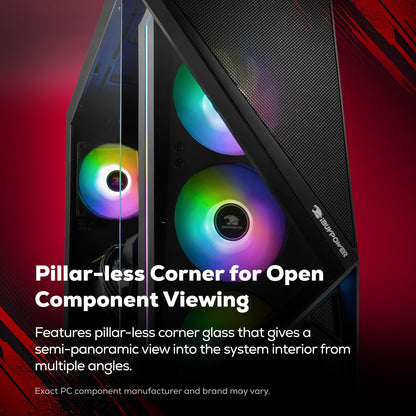 iBUYPOWER Slate Gaming PC Desktop Computer AMD Ryzen 7 9700F CPU, AMD Radeon RX 9060 8GB GPU, 16GB DDR5 RGB 5200MHz RAM, 1TB NVMe SSD, Windows 11 Home, Gamer Keyboard and Mouse - SBA7R9601