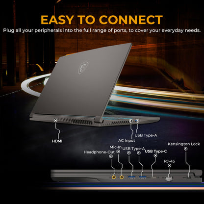 msi Thin A15 15.6" FHD 144Hz Gaming Laptop, AMD Ryzen 5 7535HS, GeForce RTX 4050 6GB GDDR6, 8GB DDR5 RAM, 512GB PCle SSD&1TB Docking Station, Backlit Keyboard, Wi-Fi 6E, Win11, Black