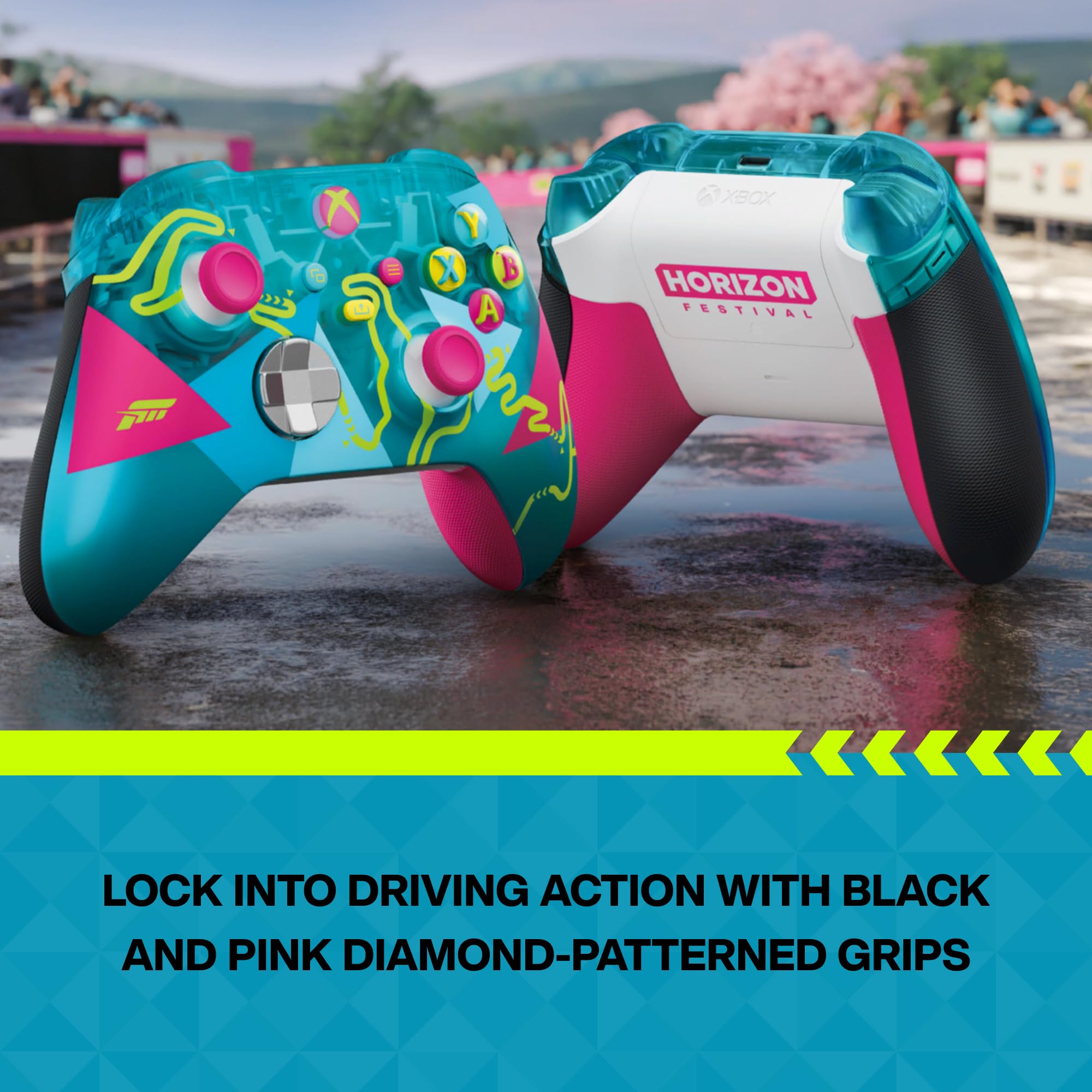 Xbox Wireless Gaming Controller | Forza Horizon 6 Limited Edition | Console, PC, & Cloud Devices | Dynamic Lighting Effects | Wireless, Bluetooth, USB-C Connectivity
