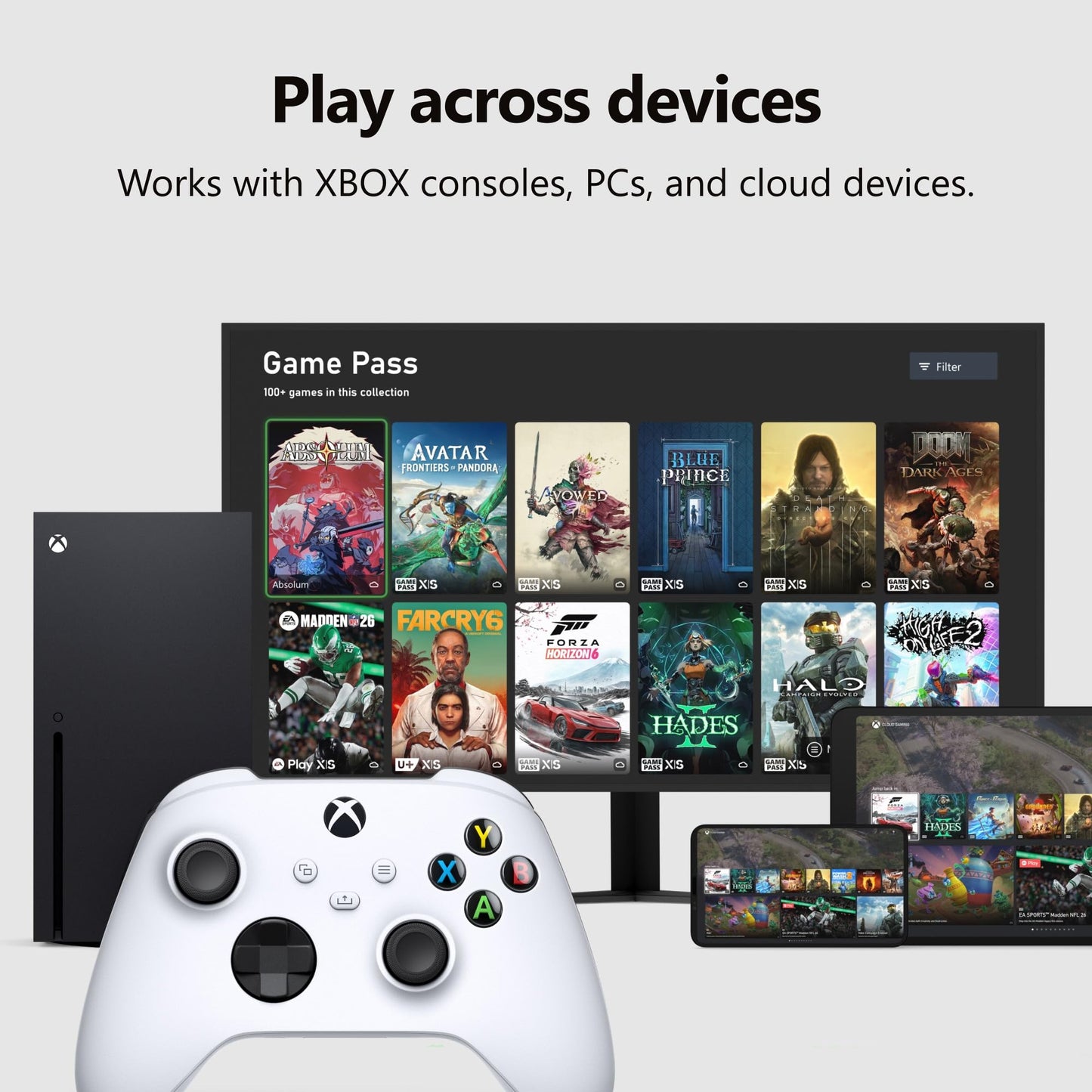 XBOX Wireless Gaming Controller | Robot White | Console, PC, & Android | Textured Grip | Wireless, Bluetooth, USB-C Connectivity