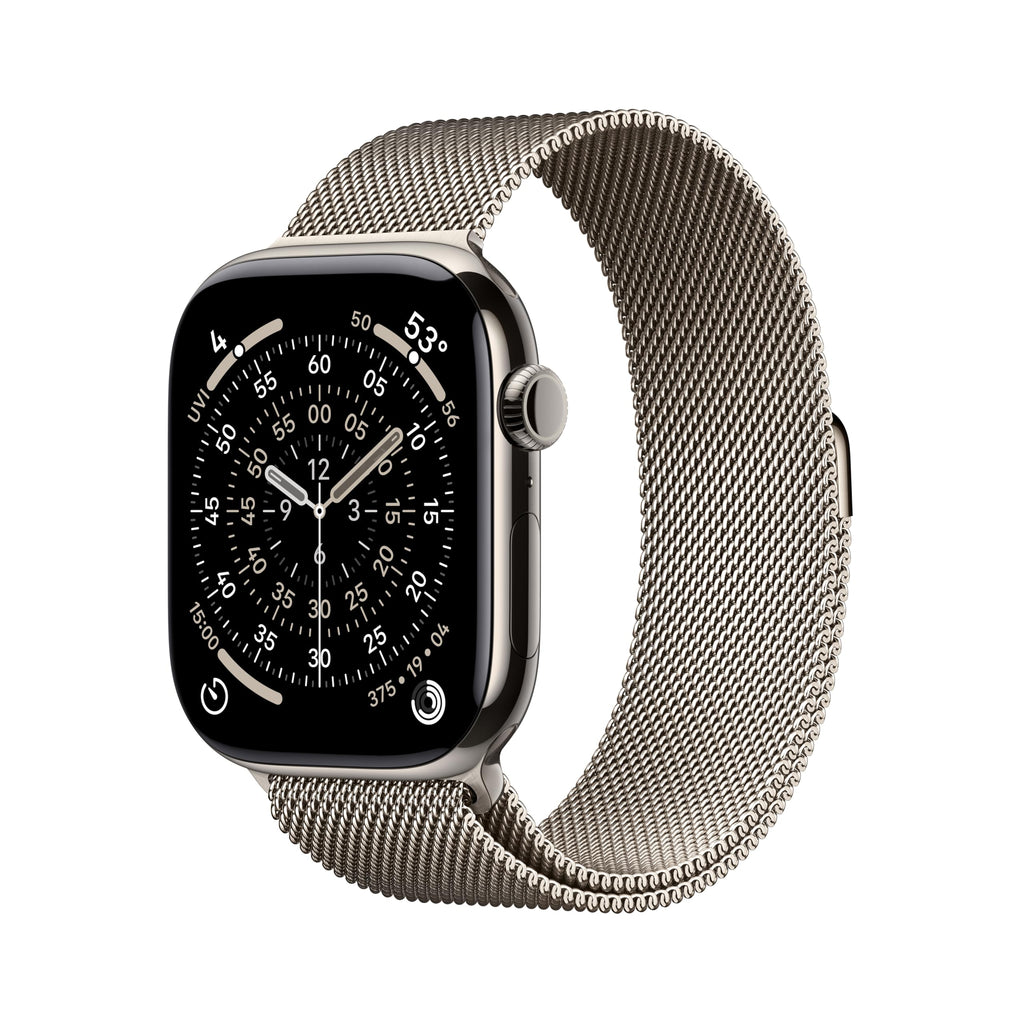 Apple Watch Series 11 [GPS + Cellular 46mm] Smartwatch with Natural Titanium Case with Natural Milanese Loop - M/L. Sleep Score, Fitness Tracker, Health Monitoring, Always-On Display, Water Resistant