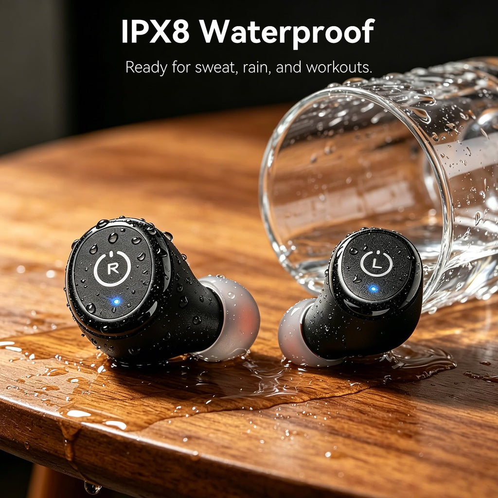 TOZO T10 Wireless Earbuds Bluetooth 5.3 Headphones, App Customize EQ, Ergonomic Design, 55H Playtime, Wireless Charging Case, IPX8 Waterproof Sound in-Ear Headset, New Version