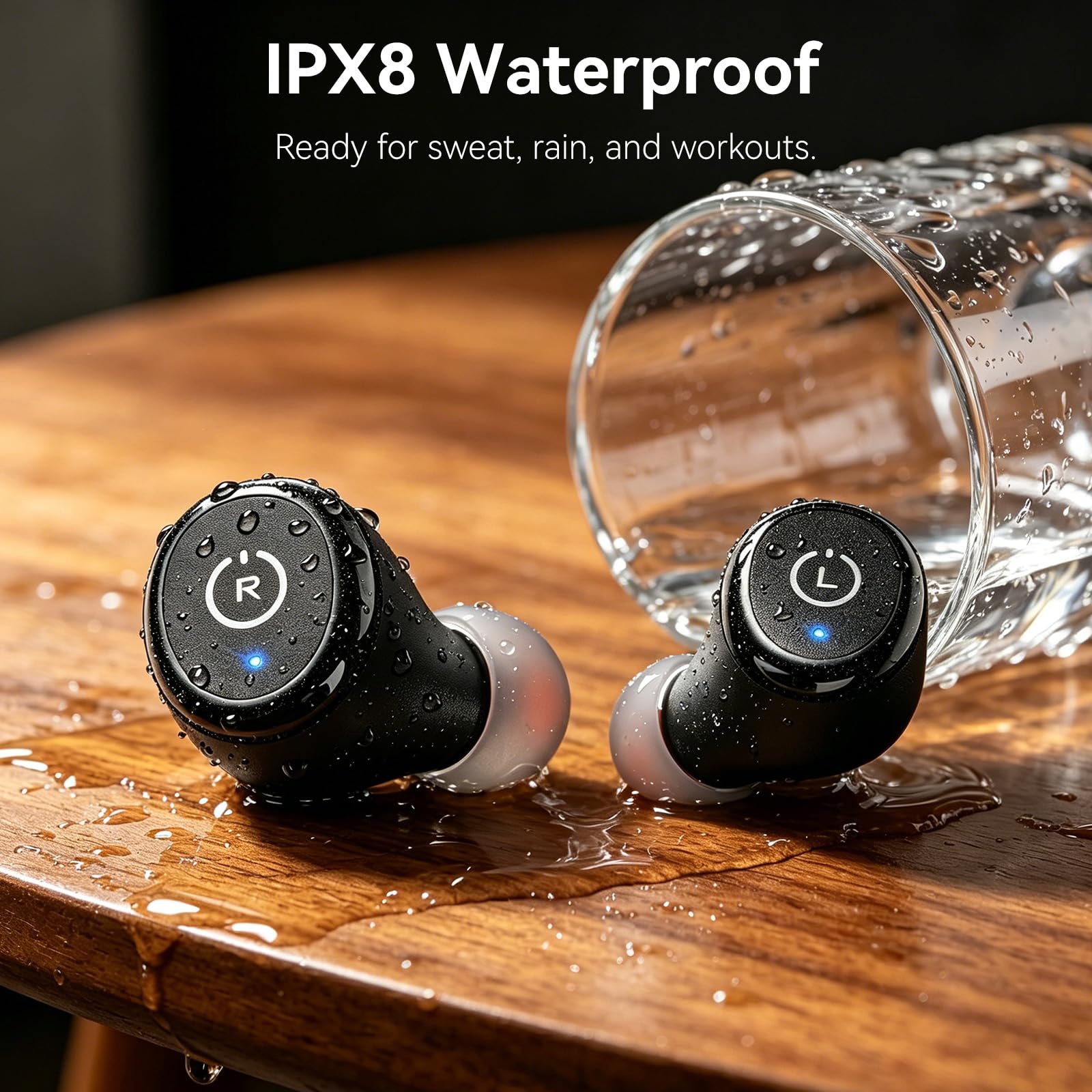 TOZO T10 Wireless Earbuds Bluetooth 5.3 Headphones, App Customize EQ, Ergonomic Design, 55H Playtime, Wireless Charging Case, IPX8 Waterproof Sound in-Ear Headset, New Version