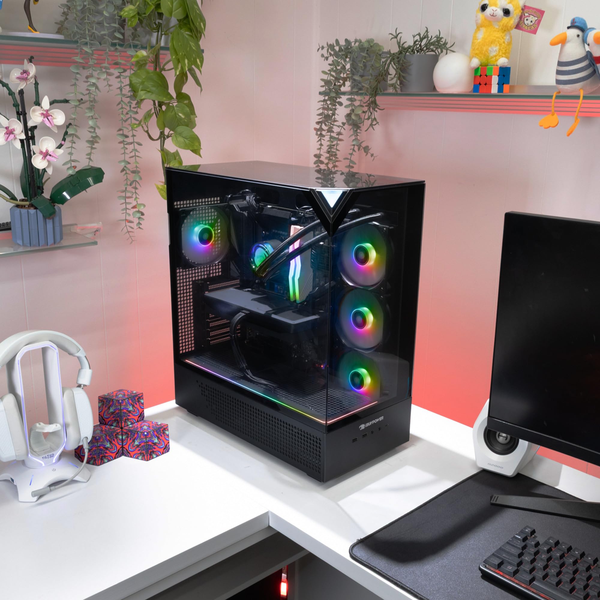 iBUYPOWER Element Gaming PC Desktop Computer Intel Core i7 14700F CPU, NVIDIA GeForce RTX 5070 12GB GPU, 32GB DDR5 RGB 5200MHz RAM, 1TB NVMe SSD, Windows 11 Home, Gamer Keyboard and Mouse - EBI7N5704