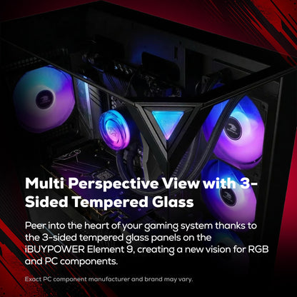 iBUYPOWER Element Gaming PC Desktop Computer Intel Core i7 14700F CPU, NVIDIA GeForce RTX 5070 12GB GPU, 32GB DDR5 RGB 5200MHz RAM, 1TB NVMe SSD, Windows 11 Home, Gamer Keyboard and Mouse - EBI7N5704
