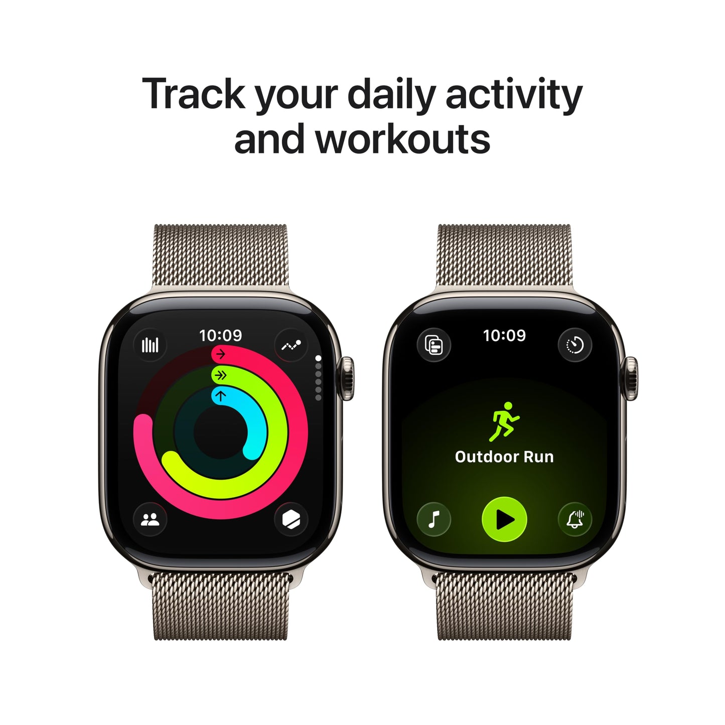 Apple Watch Series 11 [GPS + Cellular 46mm] Smartwatch with Natural Titanium Case with Natural Milanese Loop - M/L. Sleep Score, Fitness Tracker, Health Monitoring, Always-On Display, Water Resistant