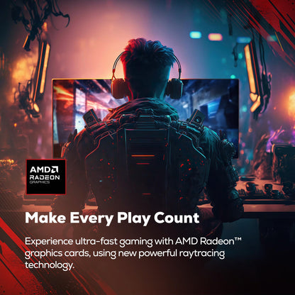 iBUYPOWER Slate Gaming PC Desktop Computer AMD Ryzen 7 9700F CPU, AMD Radeon RX 9060 8GB GPU, 16GB DDR5 RGB 5200MHz RAM, 1TB NVMe SSD, Windows 11 Home, Gamer Keyboard and Mouse - SBA7R9601