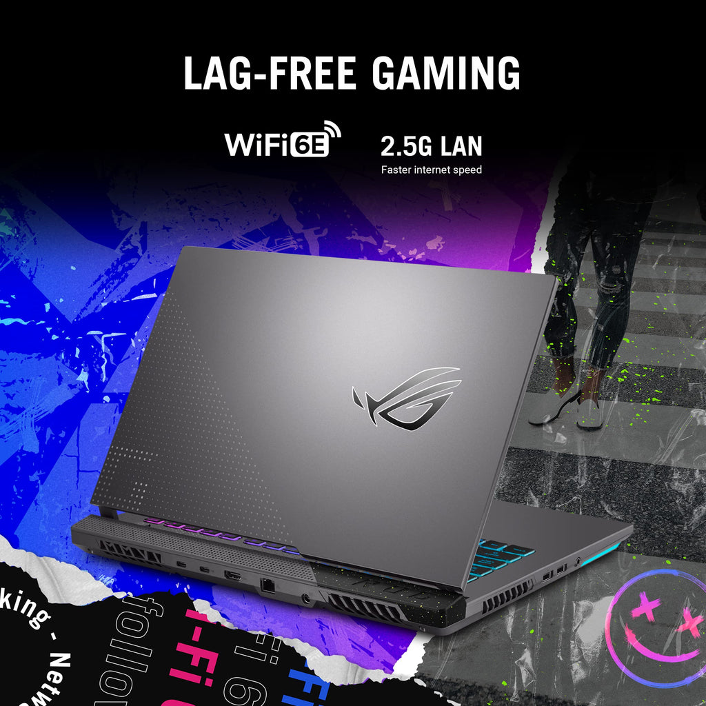 ASUS ROG Strix G15 (2022) Gaming Laptop, 15â€ 16:10 FHD 144Hz, GeForce RTX 3050, AMD Ryzenâ„¢ 7 6800H/HS, 16GB DDR5, 512GB PCIe SSD, Wi-Fi 6E, Windows 11, G513RC-ES73, Eclipse Gray