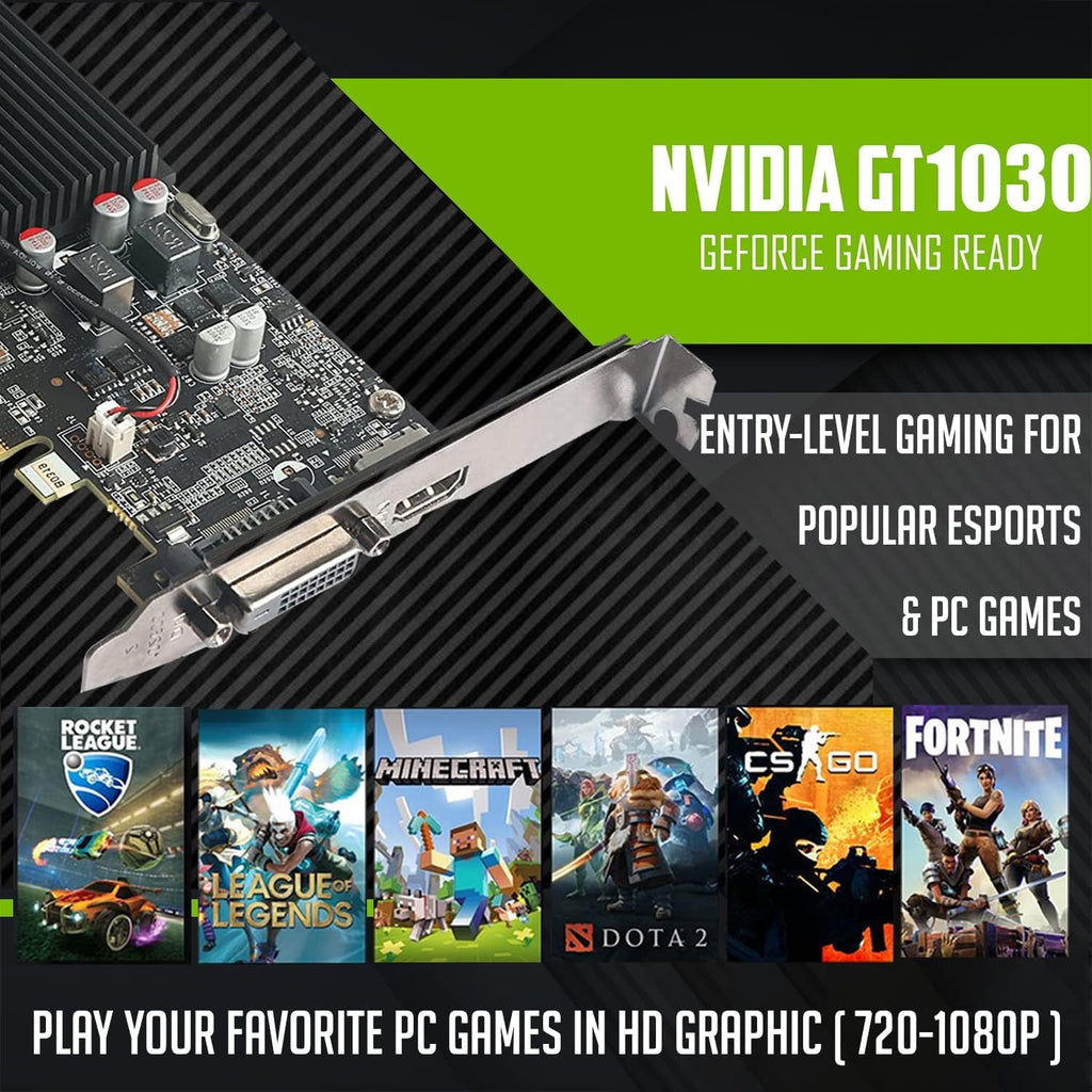 HP G3 Gaming Desktop PC, Core i7 6th Gen, GT 1030 Graphic, 16GB RAM, 240GB SSD | 2TB HDD, New Dual MTG 24-inch Monitor, RGB Keyboard Mouse, Speaker, Webcam, WiFi, Windows 11 Pro (Renewed)