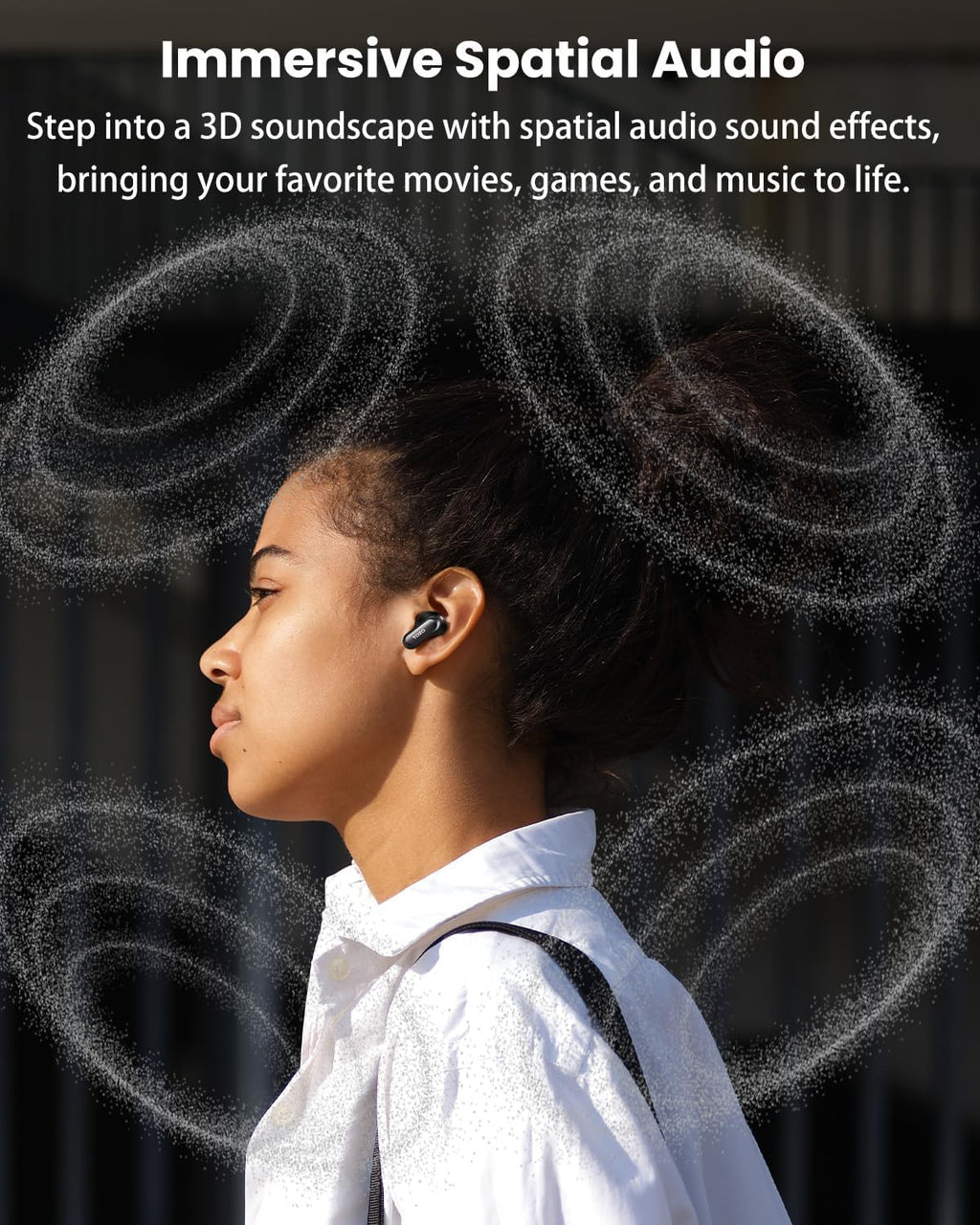 TOZO NC20 Pro Active Noise Cancelling Wireless Earbuds with Smart Touch Screen, LDAC Hi-Res Audio, Stereo Bass, 6 Mics AI Call Ear Buds, 80H Playtime, IPX8 Waterproof, 32 EQ via App, Wireless Charging