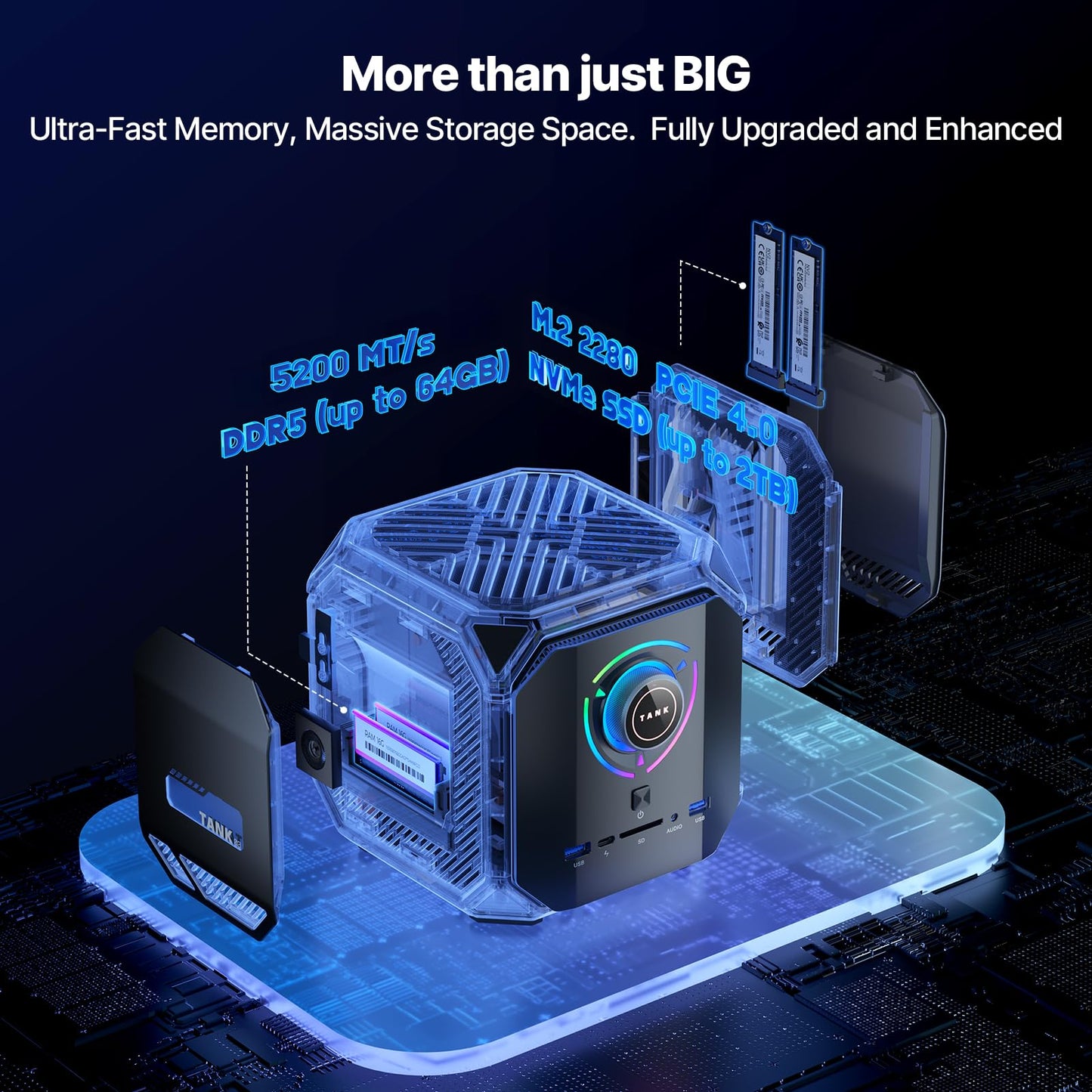 ACEMAGIC M1A Pro AI Mini PC Workstation Windows 11 Pro Intel Core i9-13900HK Discrete ARC A770 GPU 32GB DDR5 1TB Mini Computer PCIe4 SSD, 54W TDP Mini Gaming PC, 6-Display 8K, USB4, WiFi6E/2.5G LAN