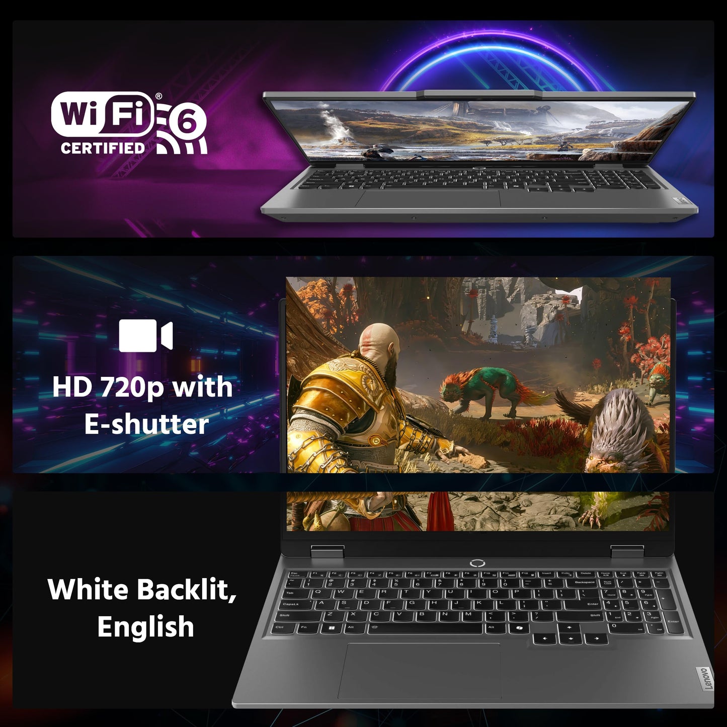 Lenovo LOQ 15.6" FHD 144Hz Gaming Laptop, AMD Ryzen 5 7235HS, NVIDIA GeForce RTX 4050 6GB GDDR6, 64GB RAM, 3TB Storage(2TB SSD+1TB Docking Station), Backlit Keyboard, Wi-Fi 6, Win 11 Pro, Luna Gray