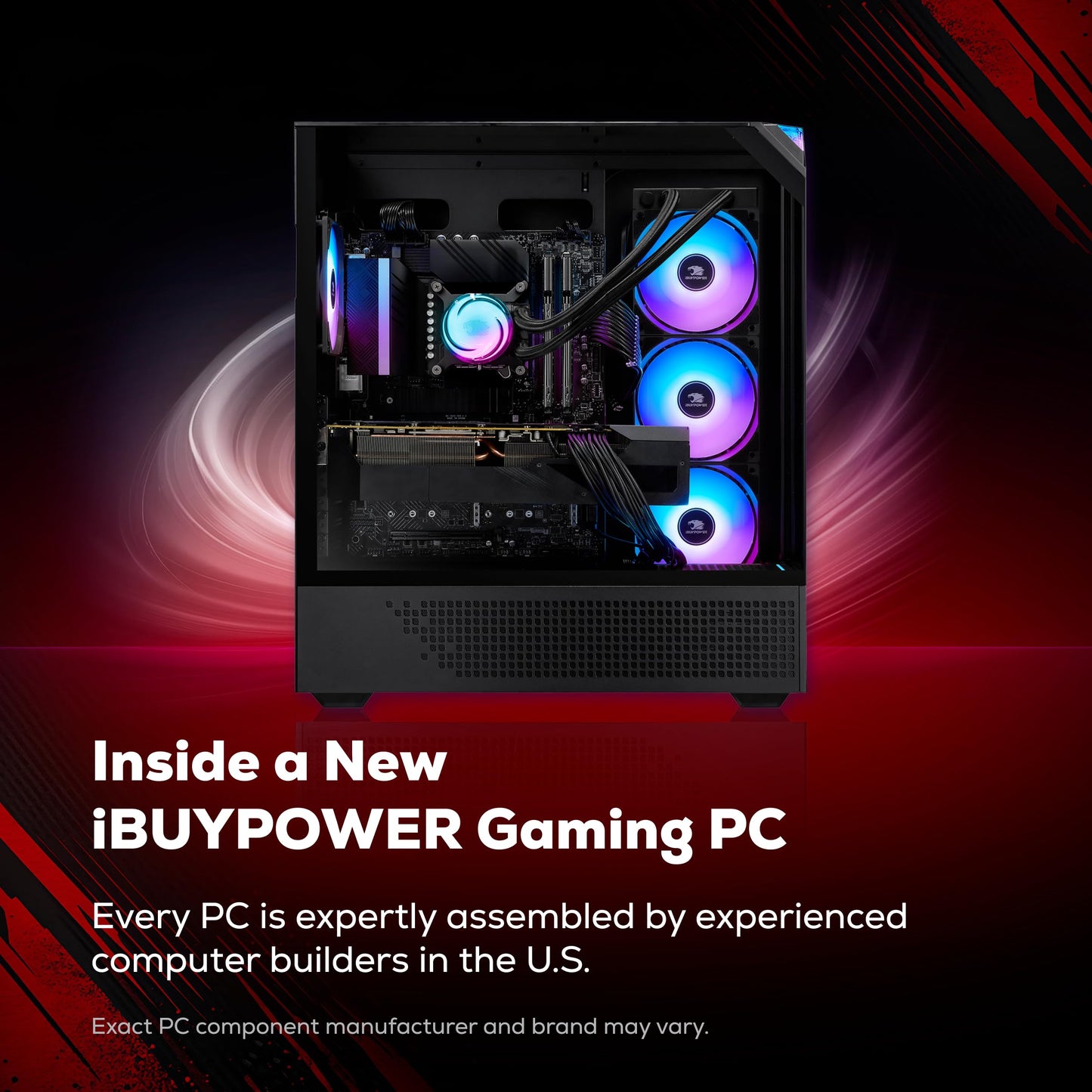 iBUYPOWER Element Gaming PC Desktop Computer Intel Core i7 14700F CPU, NVIDIA GeForce RTX 5070 12GB GPU, 32GB DDR5 RGB 5200MHz RAM, 1TB NVMe SSD, Windows 11 Home, Gamer Keyboard and Mouse - EBI7N5704