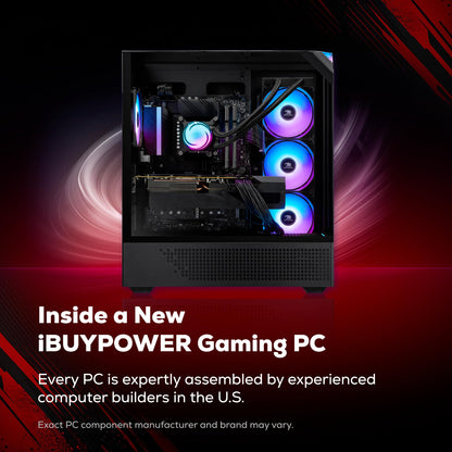 iBUYPOWER Element Gaming PC Desktop Computer Intel Core i7 14700F CPU, NVIDIA GeForce RTX 5070 12GB GPU, 32GB DDR5 RGB 5200MHz RAM, 1TB NVMe SSD, Windows 11 Home, Gamer Keyboard and Mouse - EBI7N5704