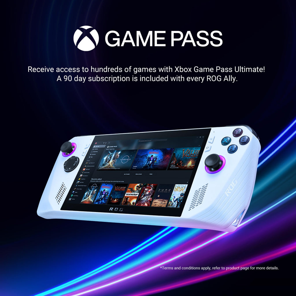 ASUS ROG Ally 7" 120Hz FHD 1080p Gaming Handheld Touchscreen AMD Ryzen Z1 Extreme 16GB RAM 512GB White
