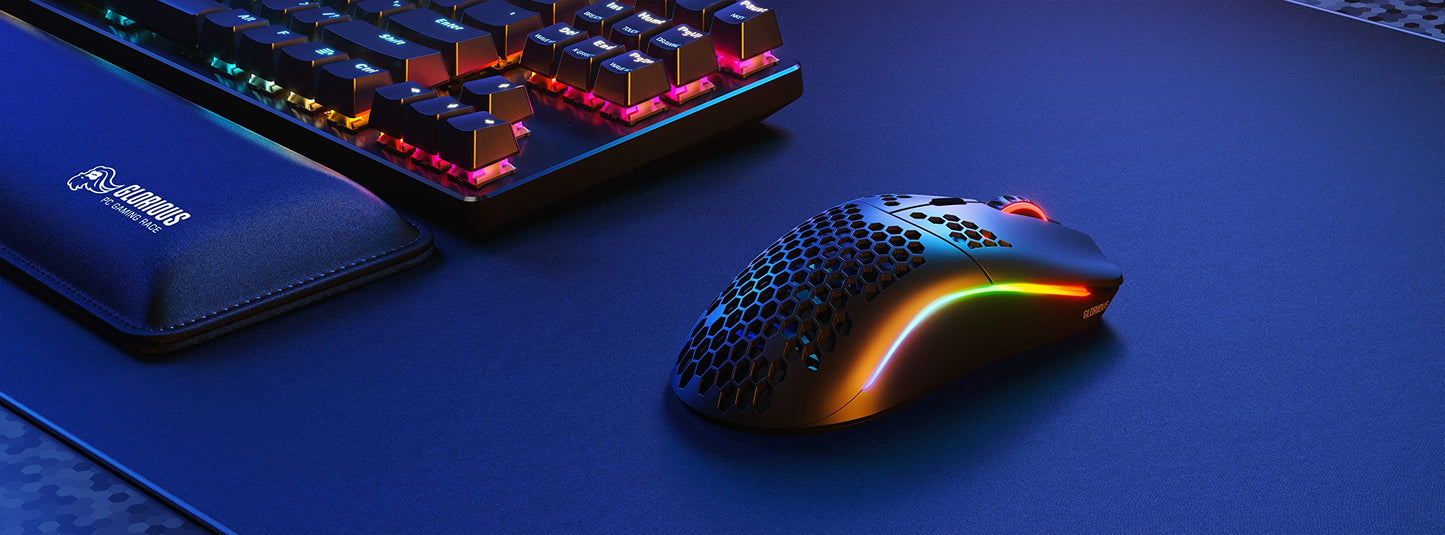 GLORIOUS Model O Wireless Gaming Mouse - Superlight, 69g Honeycomb Design, RGB, Ambidextrous, Lag Free 2.4GHz Wireless, Up to 71 Hours Battery - Matte Black
