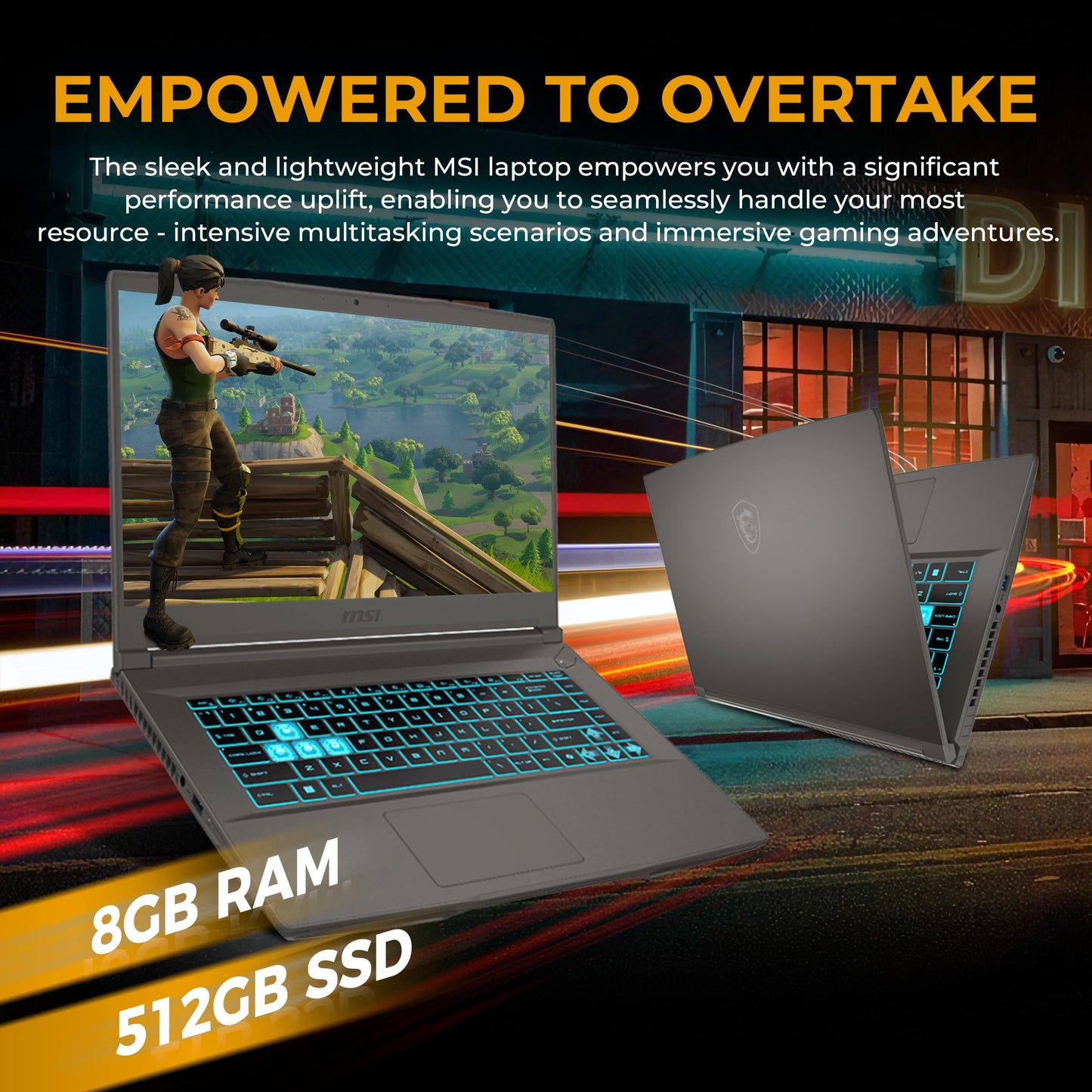 msi Thin A15 15.6" FHD 144Hz Gaming Laptop, AMD Ryzen 5 7535HS, GeForce RTX 4050 6GB GDDR6, 8GB DDR5 RAM, 512GB PCle SSD&1TB Docking Station, Backlit Keyboard, Wi-Fi 6E, Win11, Black