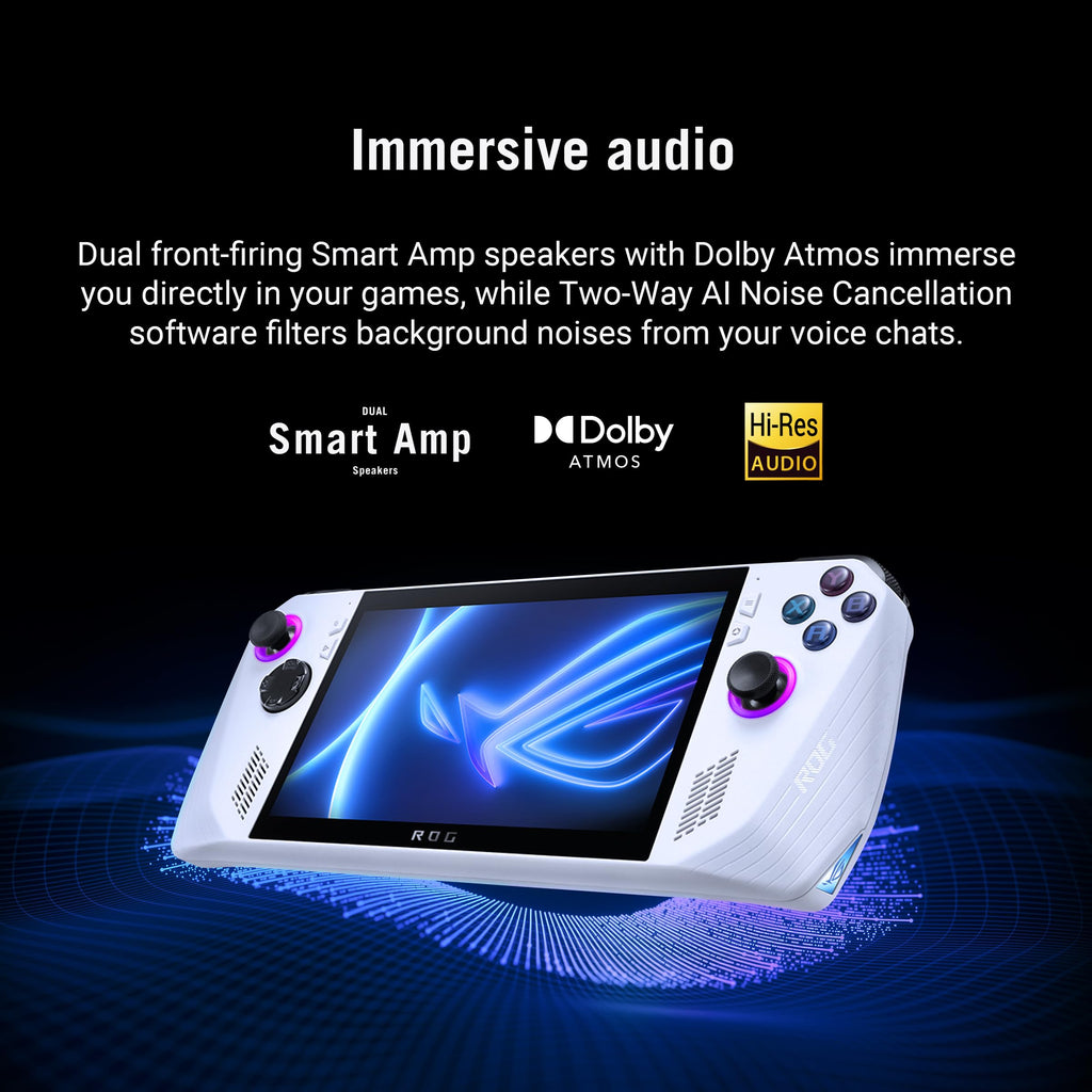 ASUS ROG Ally 7" 120Hz FHD 1080p Gaming Handheld Touchscreen AMD Ryzen Z1 Extreme 16GB RAM 512GB White