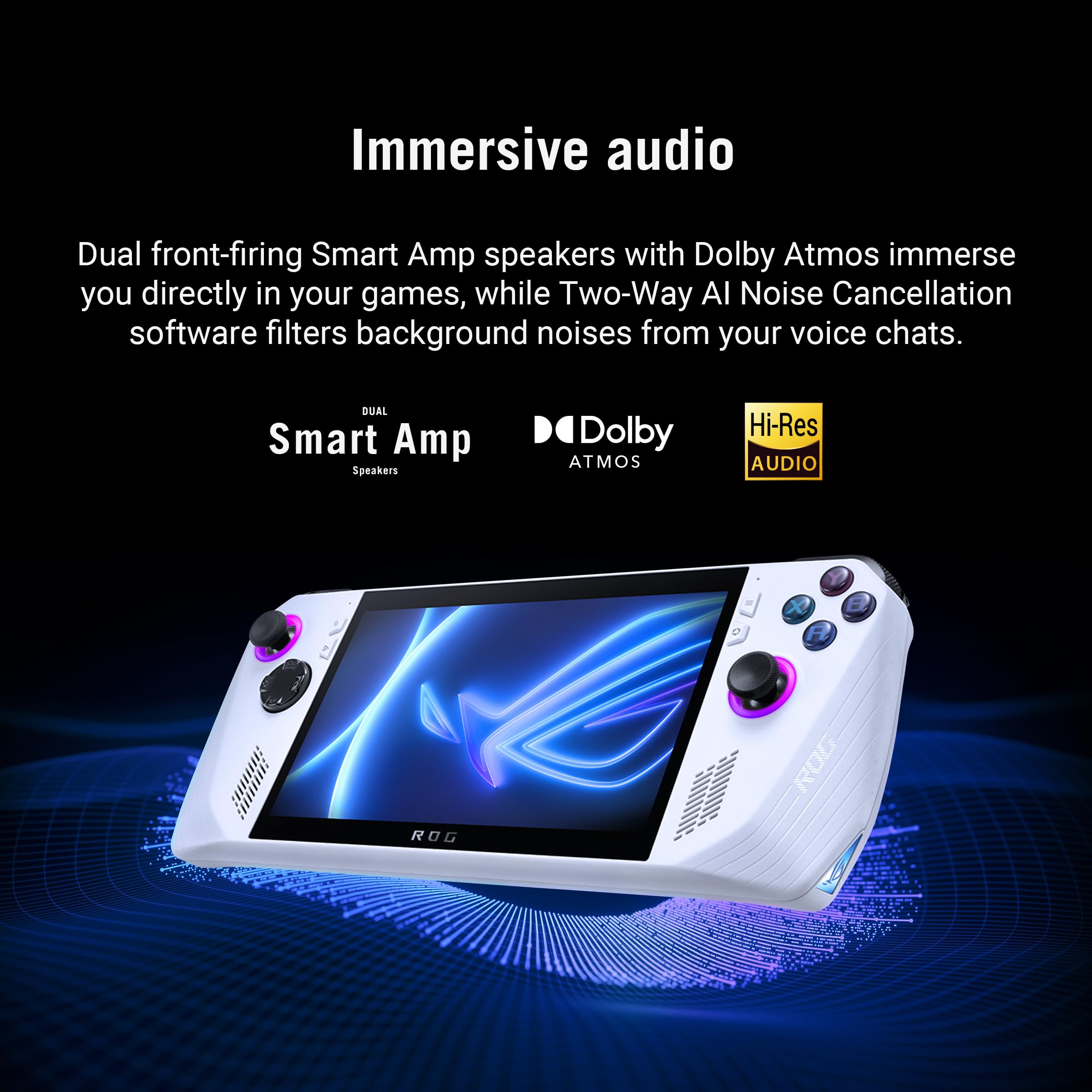 ASUS ROG Ally 7" 120Hz FHD 1080p Gaming Handheld Touchscreen AMD Ryzen Z1 Extreme 16GB RAM 512GB White