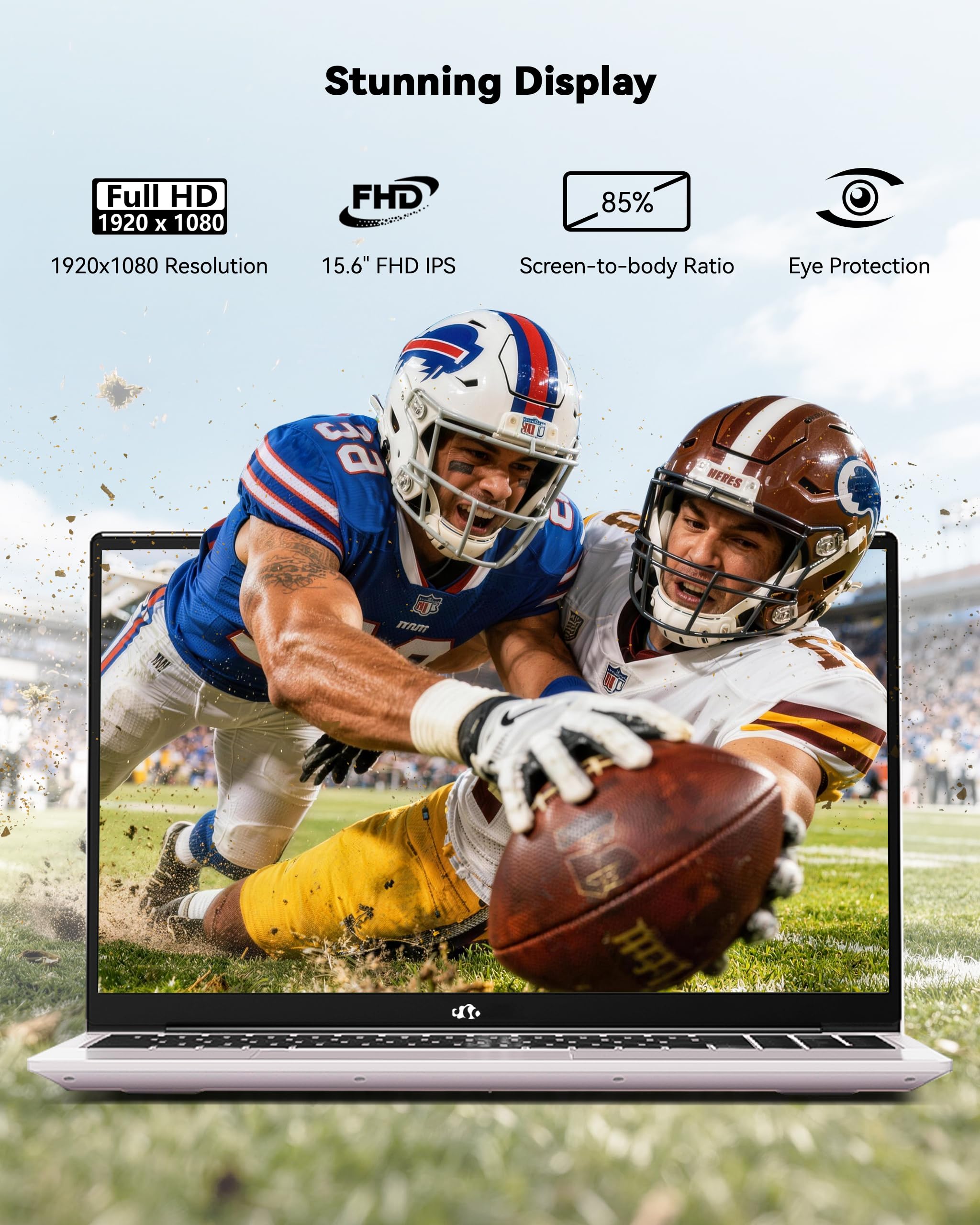 NIMO 15.6'' IPS FHD-Laptop, 16GB RAM 512GB SSD AMD Ryzen 5(Beat i5-1135G7, 4 Cores Up to 3.7GHz) Student Computer with 2 Years Warranty, 65W Type-C, Fingerprint, Backlit Keyboard, 180°Viewing