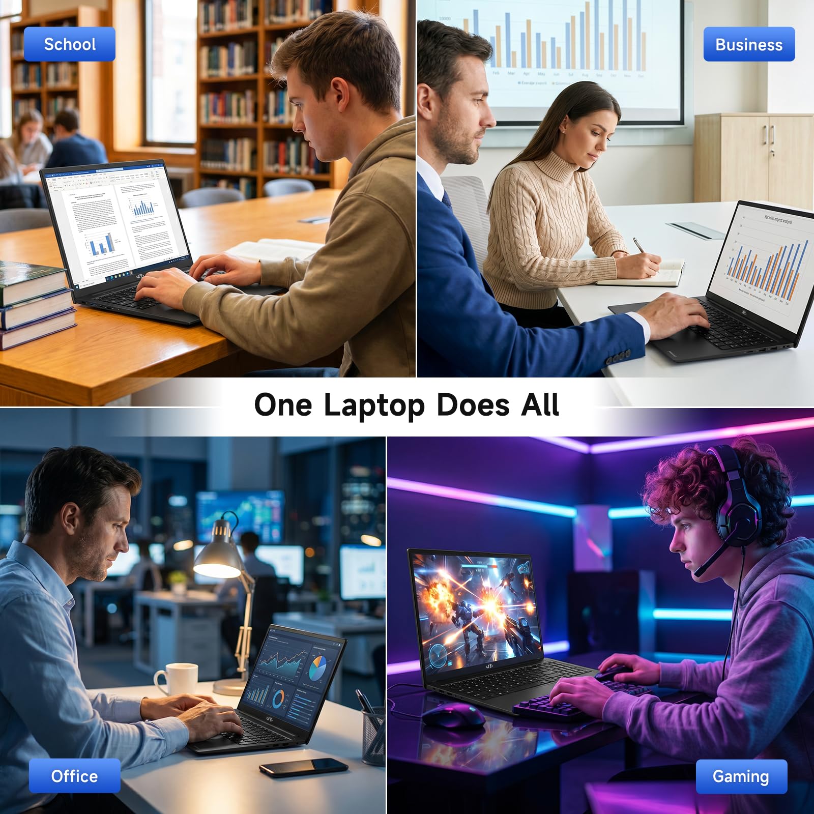 Nimo Laptop Computer, AMD Ryzen 7 7735HS (8C/16T, Beats i7-12700H), 32GB DDR5 RAM 1TB NVMe SSD, 15.6" FHD IPS, Backlit Keyboard Fingerprint Win 11, Business Laptop for College Students & Gaming