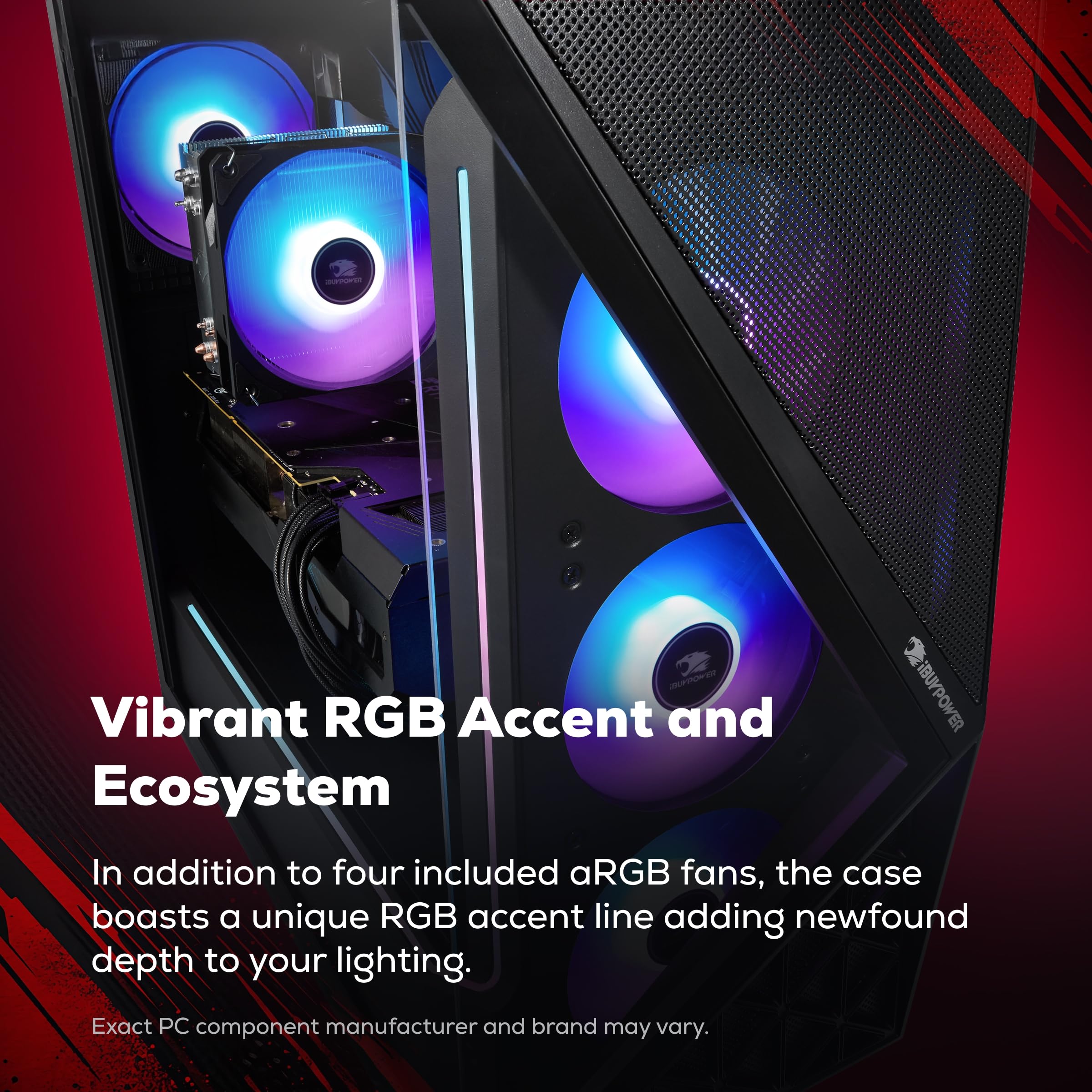 iBUYPOWER Slate Gaming PC Desktop Computer AMD Ryzen 7 9700F CPU, AMD Radeon RX 9060 8GB GPU, 16GB DDR5 RGB 5200MHz RAM, 1TB NVMe SSD, Windows 11 Home, Gamer Keyboard and Mouse - SBA7R9601