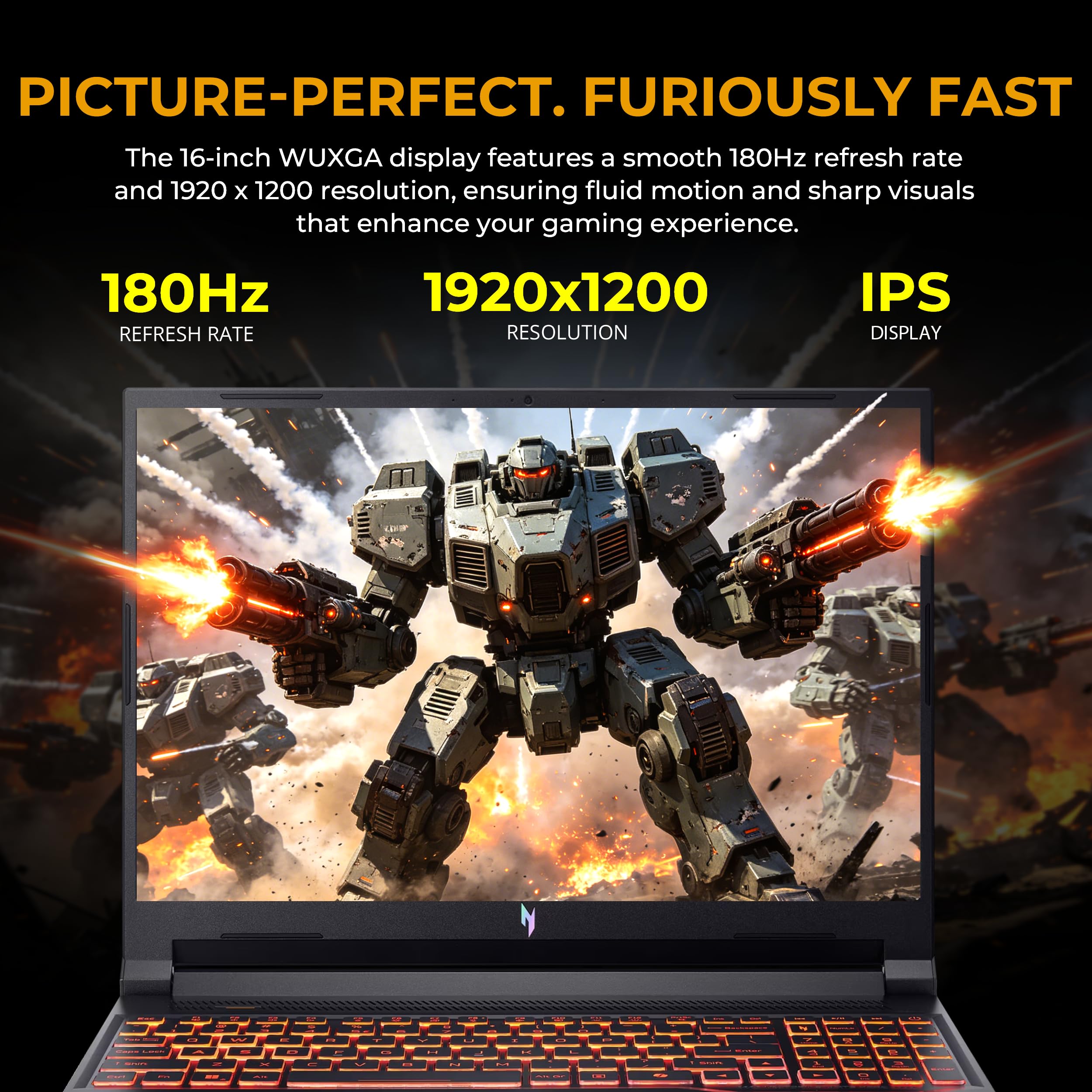 Acer Nitro V 16 16" WUXGA 180Hz Gaming Laptop, Intel Core 7 240H, NVIDIA GeForce RTX 5060, 16GB DDR5, 1.5TB Storage(512GB SSD&1TB Docking), Backlit Keyboard, Copilot+PC, Nitro Mouse, Win 11, Black