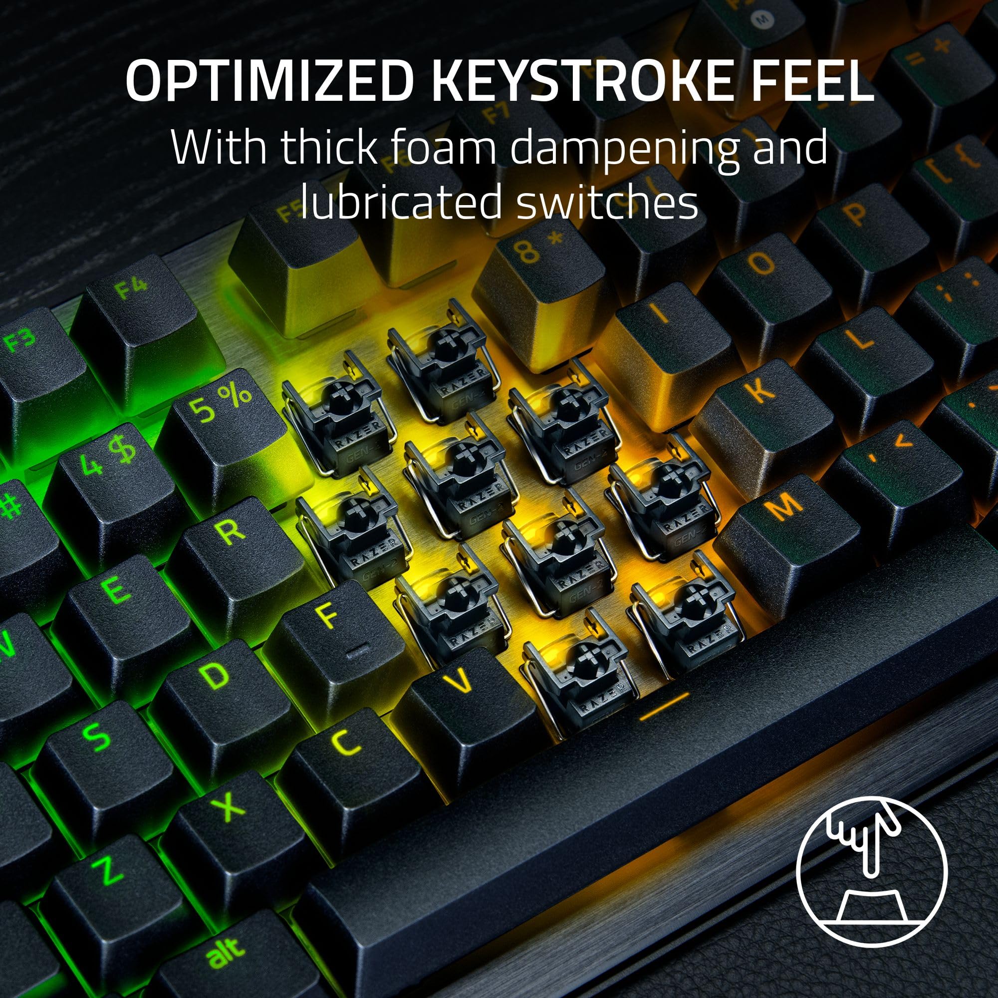 Razer Huntsman V3 Pro 8KHz Esports Gaming Keyboard: Analog Optical Switches Gen 2-8000 Hz Polling Snap Tap - Rapid Trigger - Adjustable Actuation - Media Controls - PBT Keycaps - Black